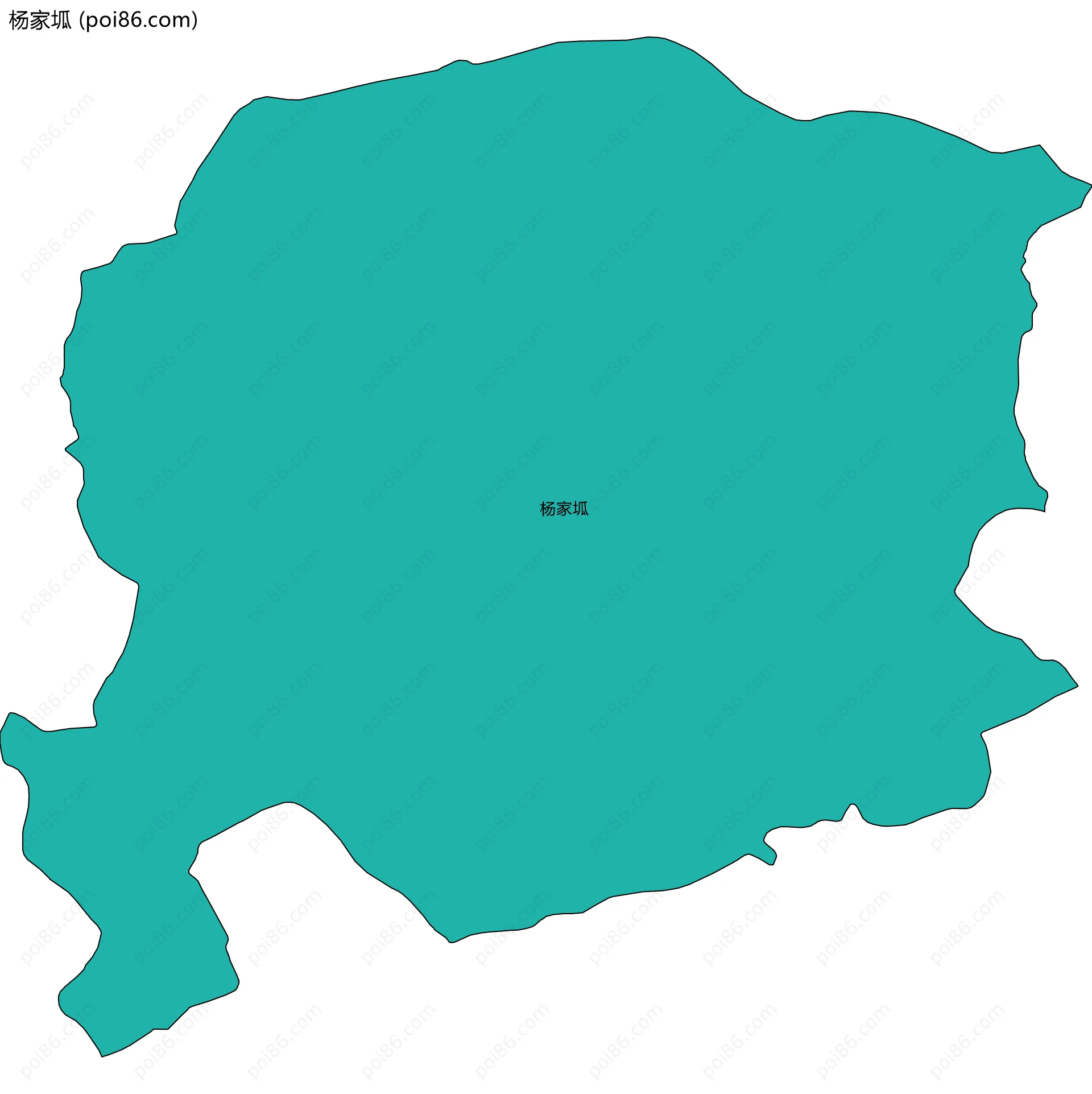 杨家坬边界地图