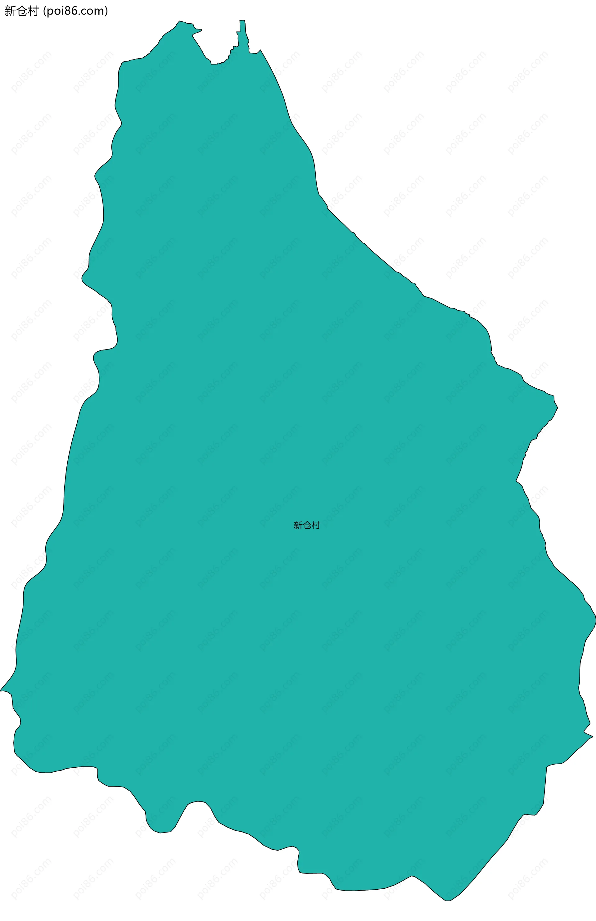 新仓村边界地图