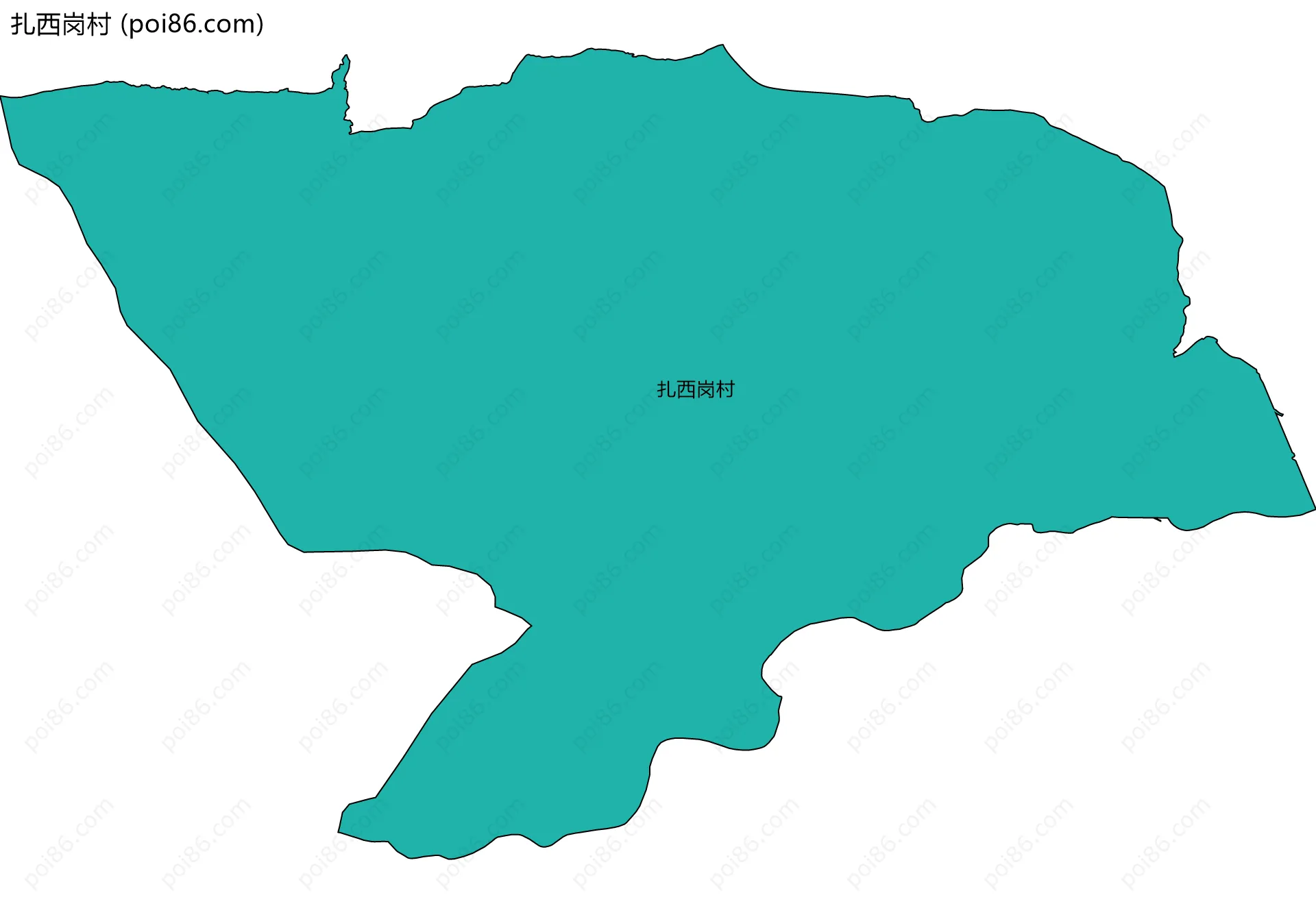 扎西岗村边界地图