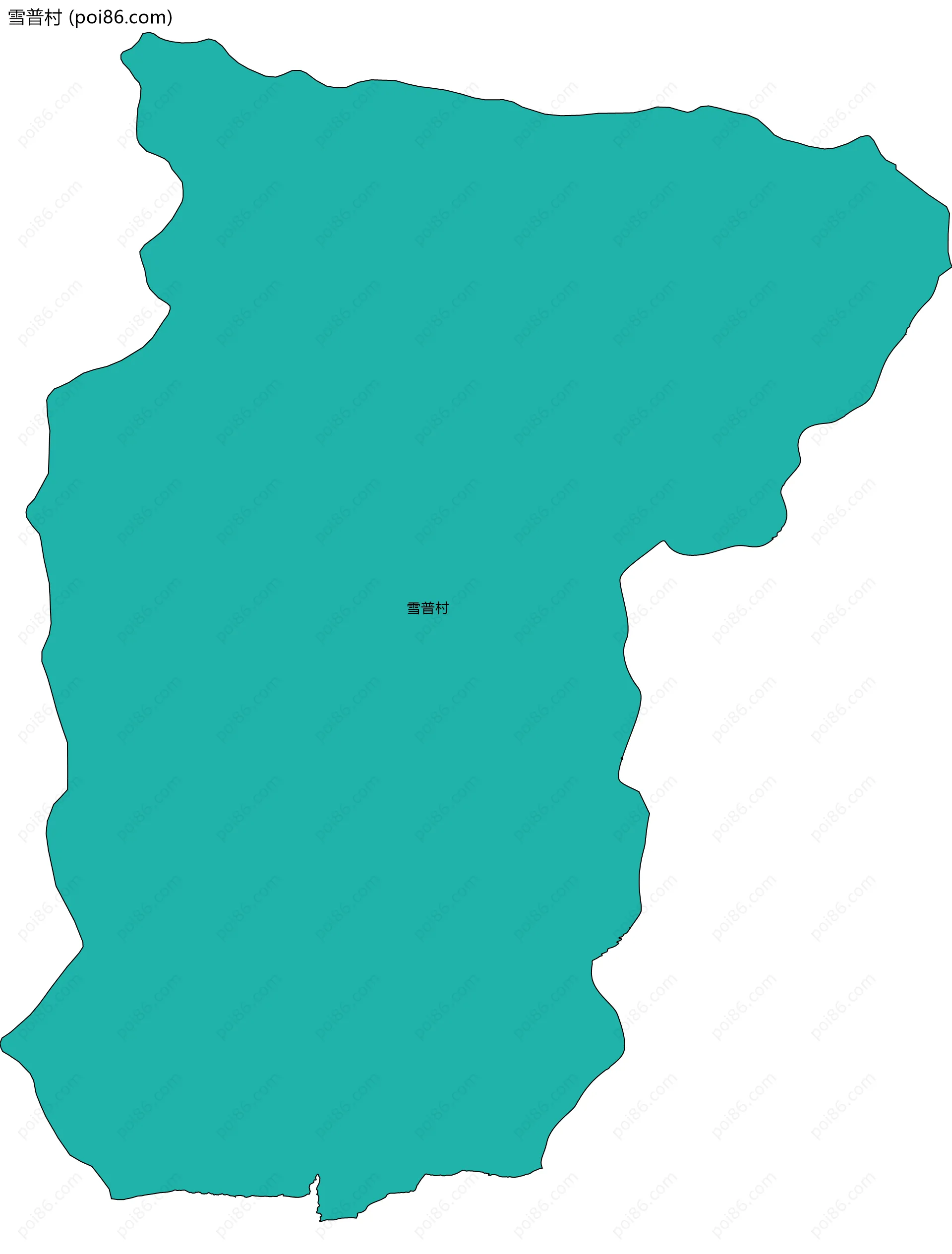 雪普村边界地图