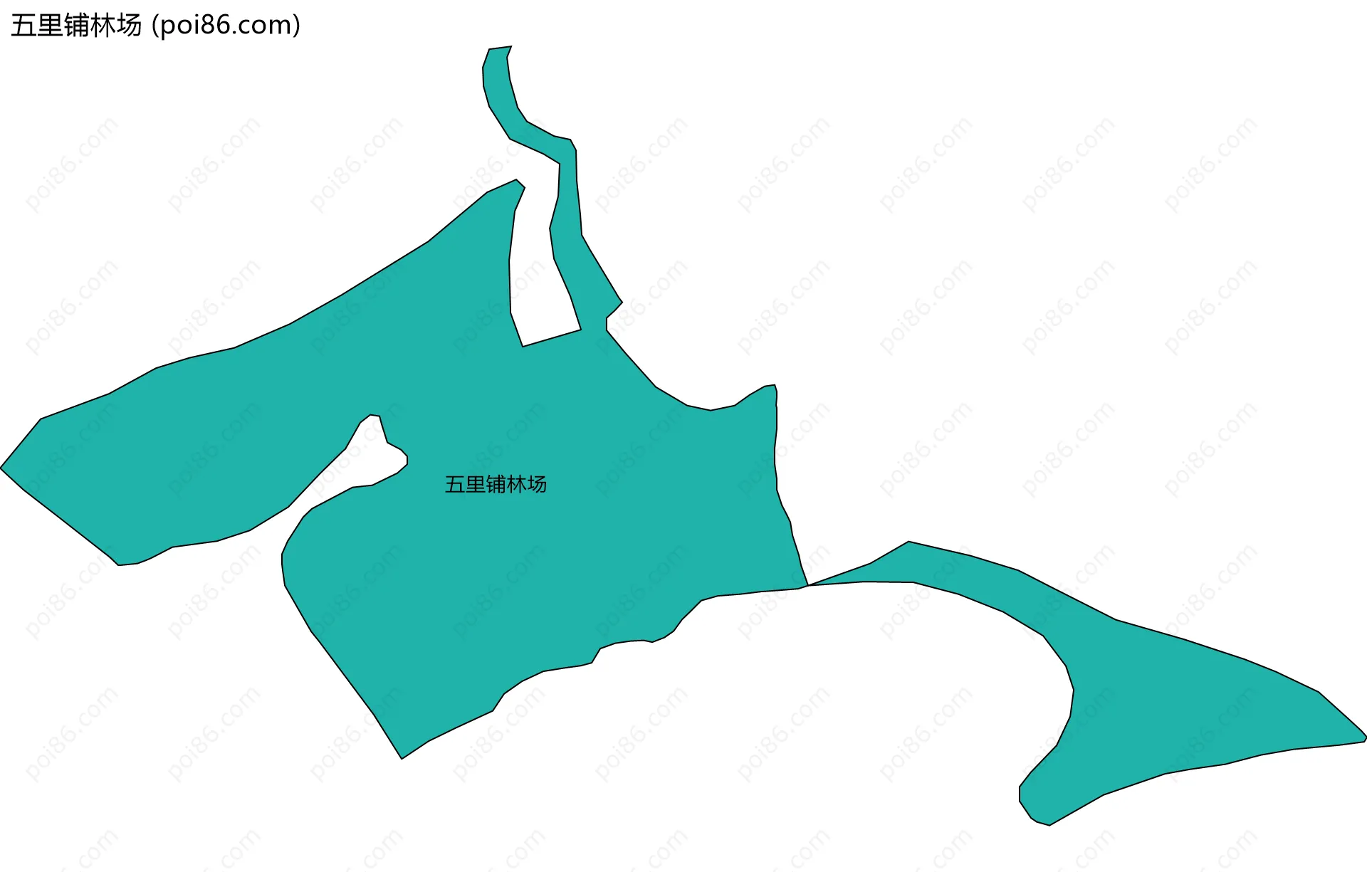五里铺林场边界地图