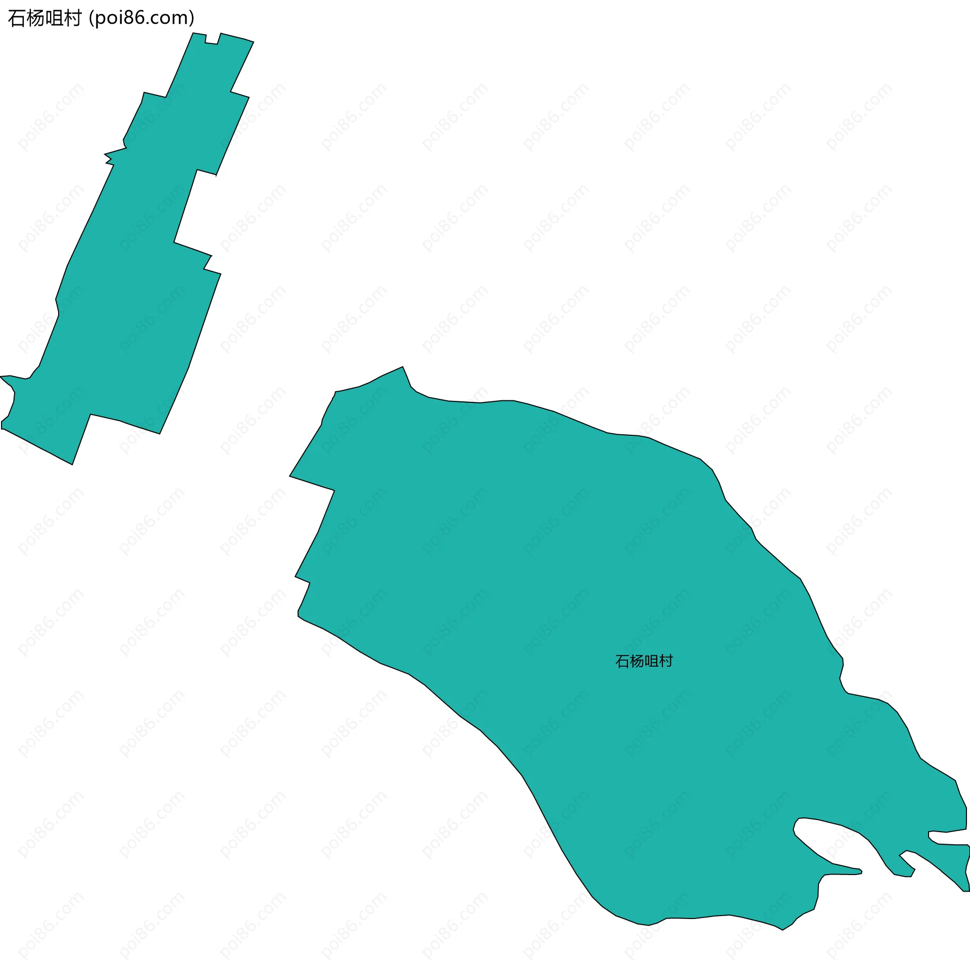 石杨咀村边界地图