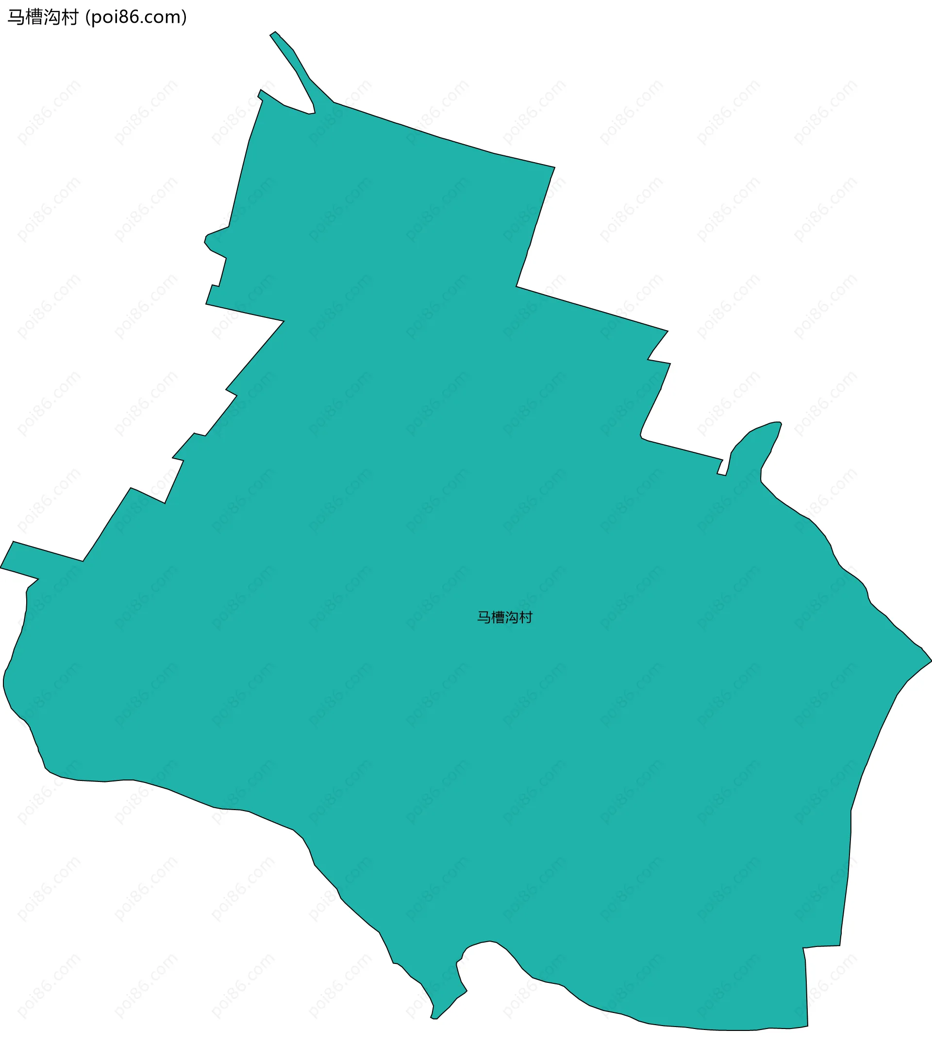 马槽沟村边界地图