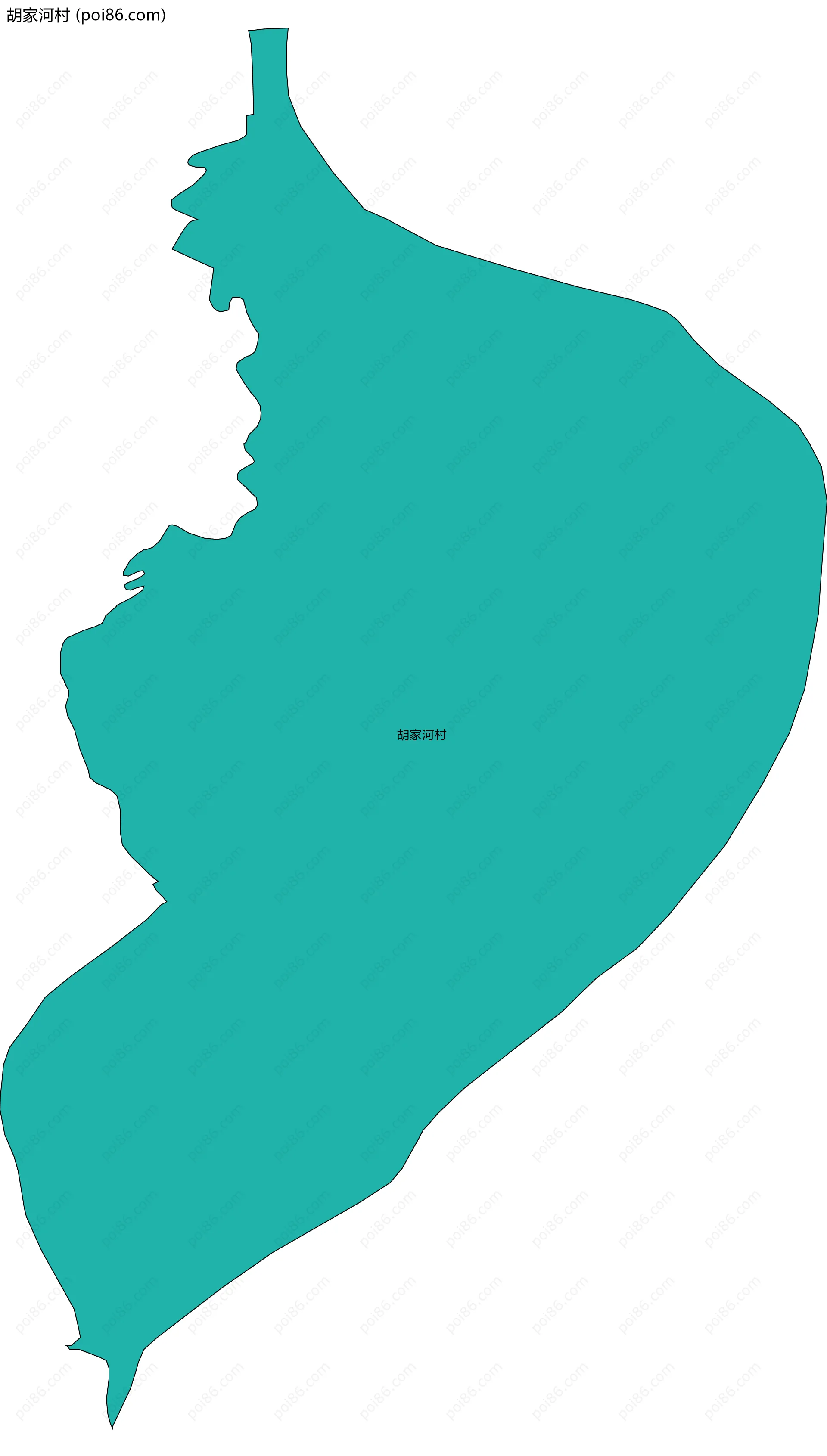 胡家河村边界地图