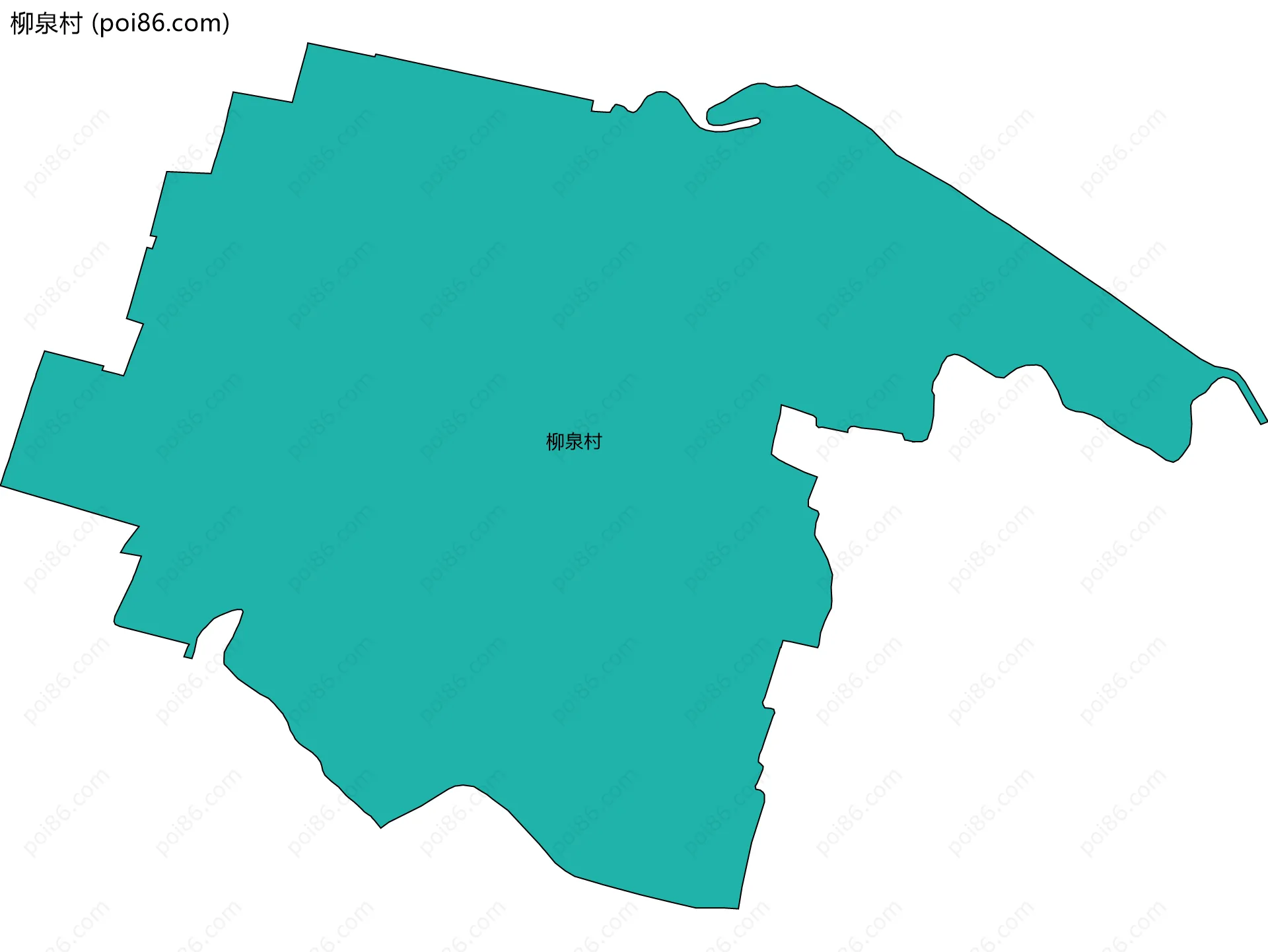 柳泉村边界地图