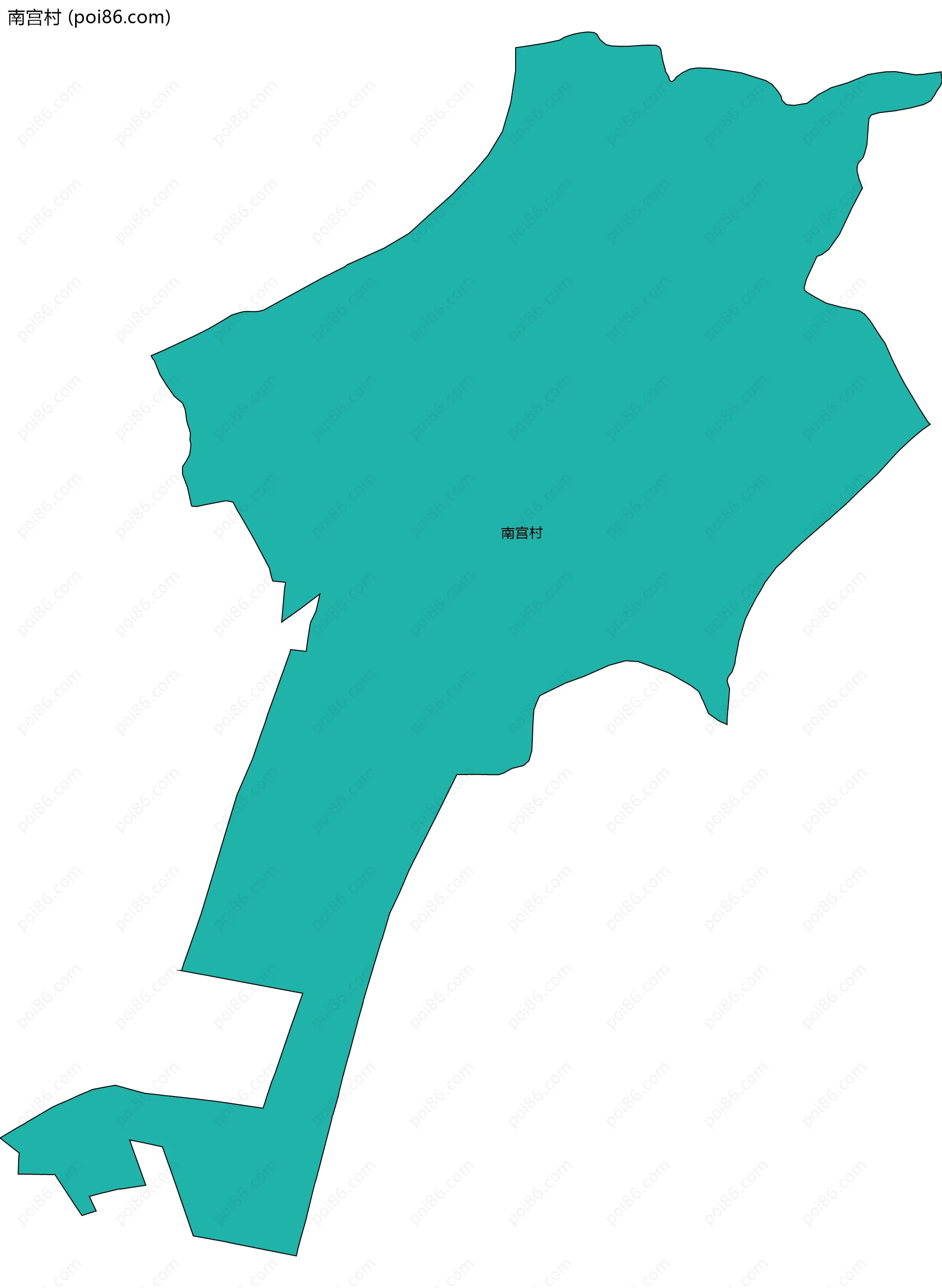 南宫村边界地图