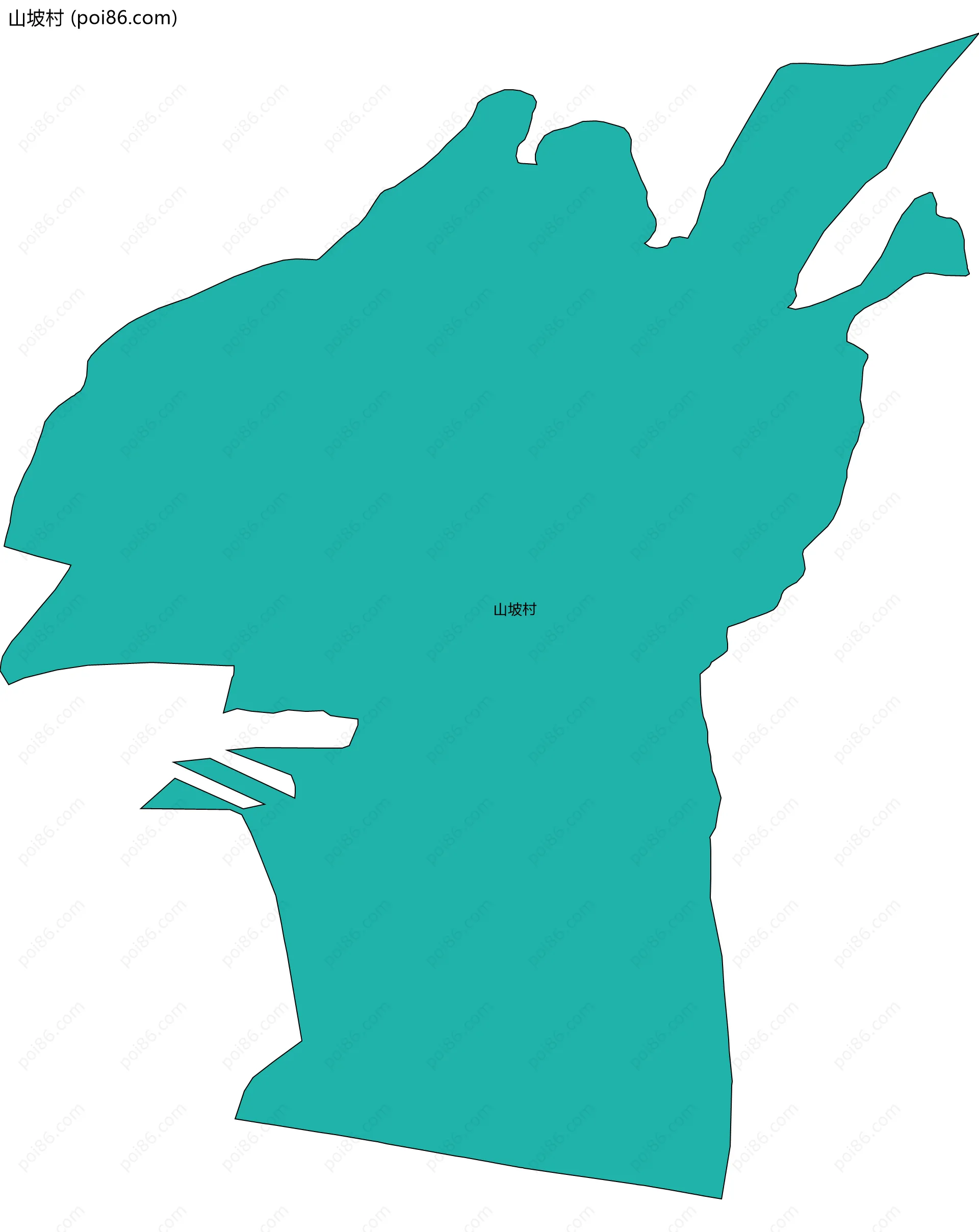 山坡村边界地图