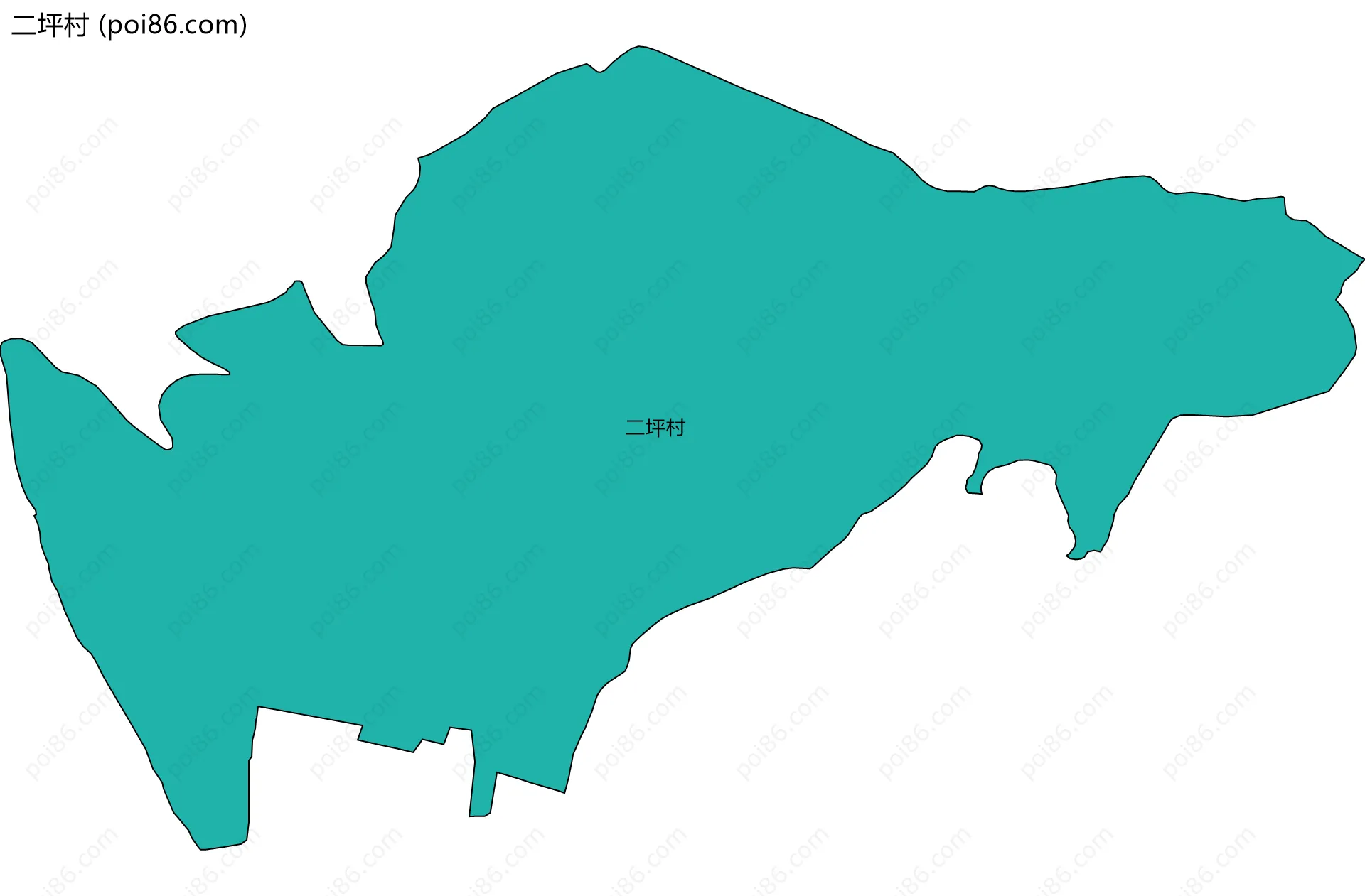 二坪村边界地图