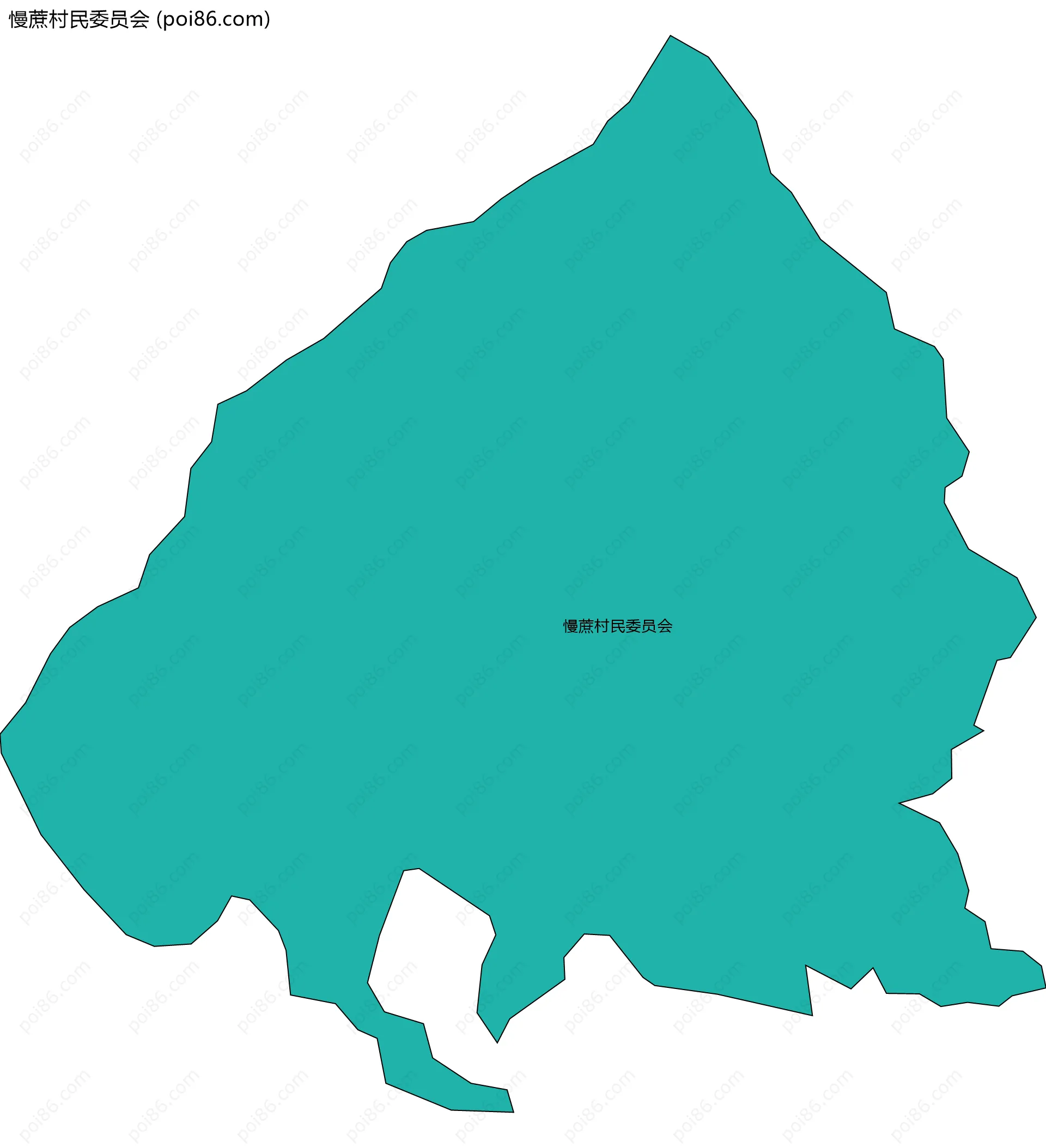 慢蔗村民委员会边界地图