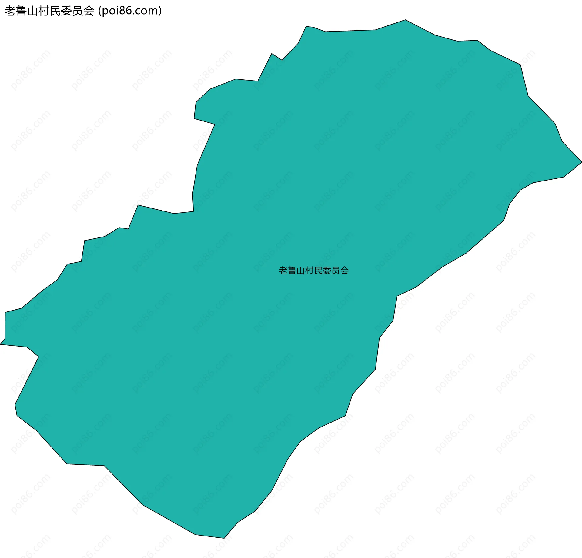 老鲁山村民委员会边界地图