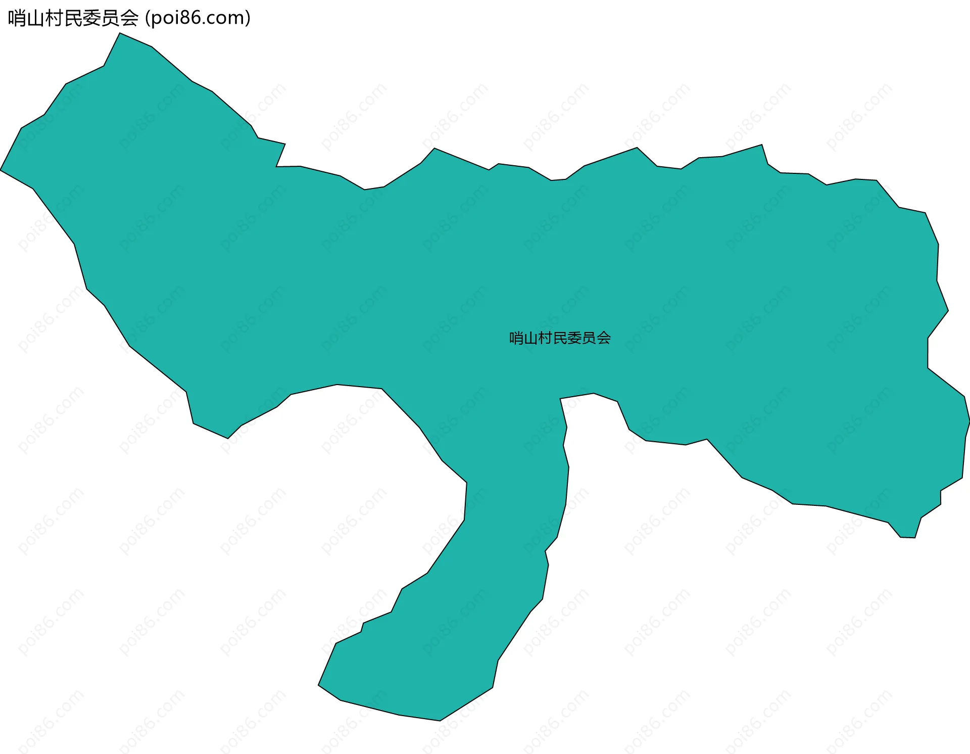 哨山村民委员会边界地图
