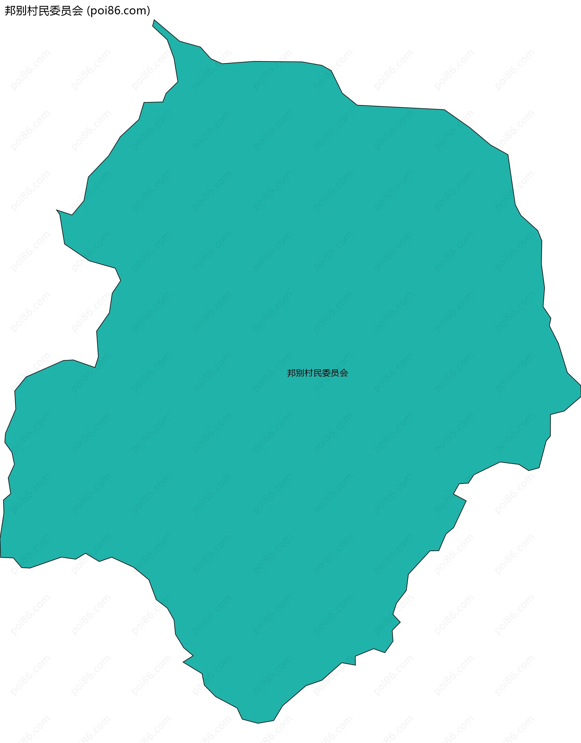邦别村民委员会边界地图