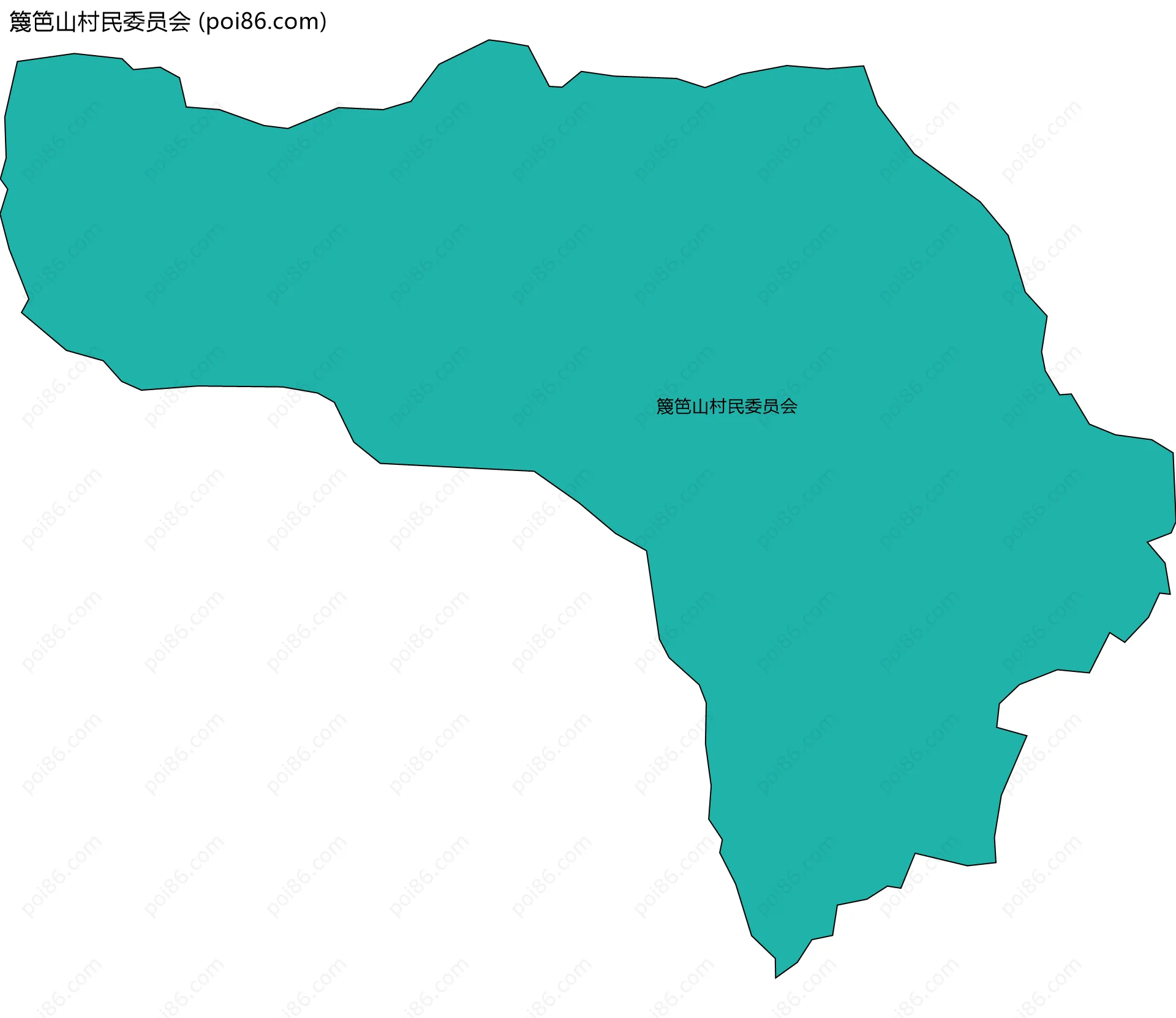 篾笆山村民委员会边界地图