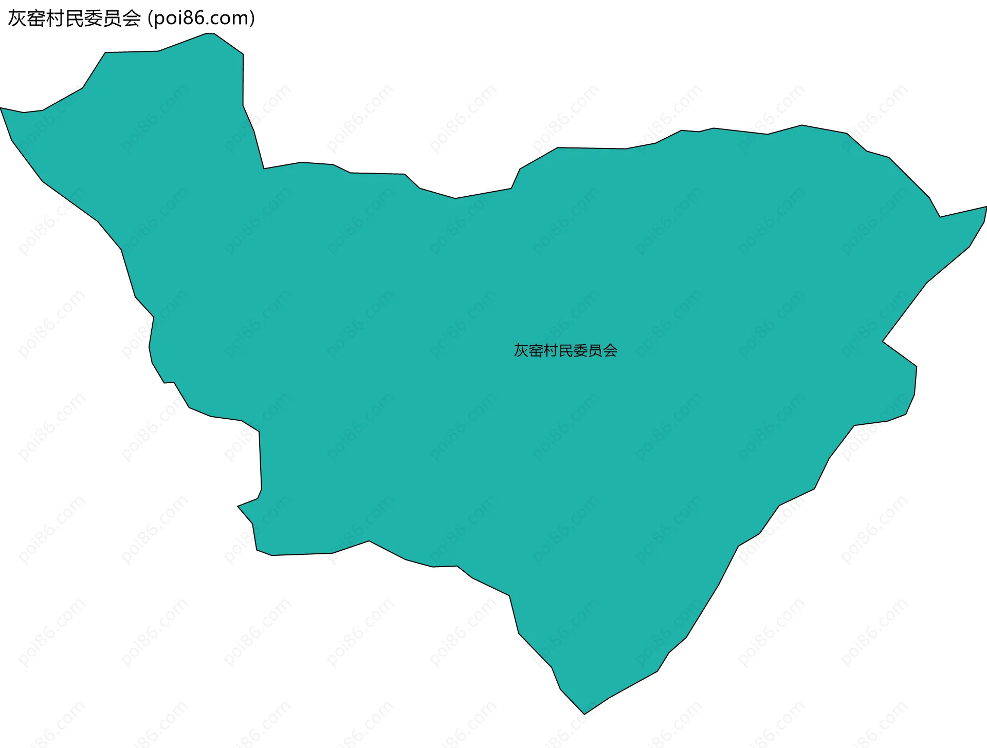 灰窑村民委员会边界地图