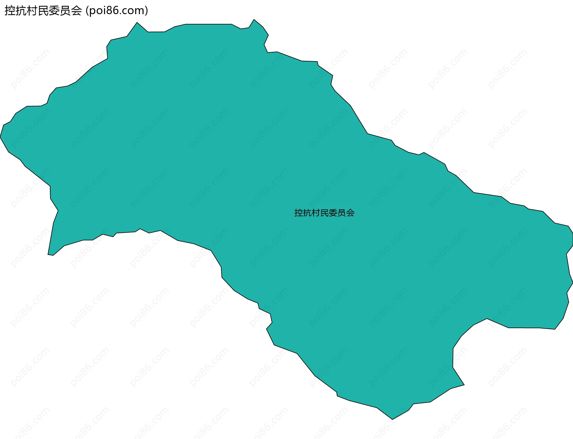 控抗村民委员会边界地图