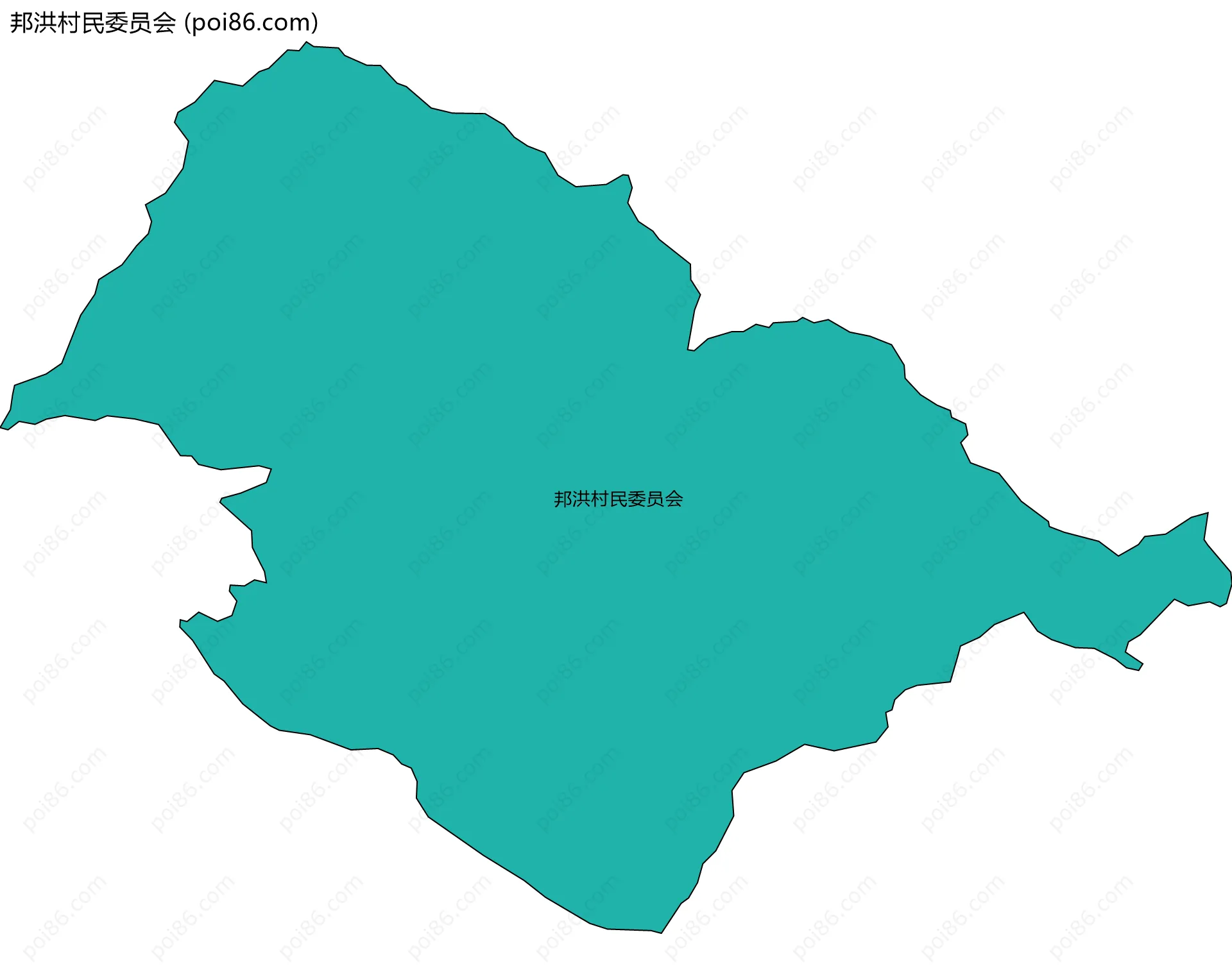 邦洪村民委员会边界地图