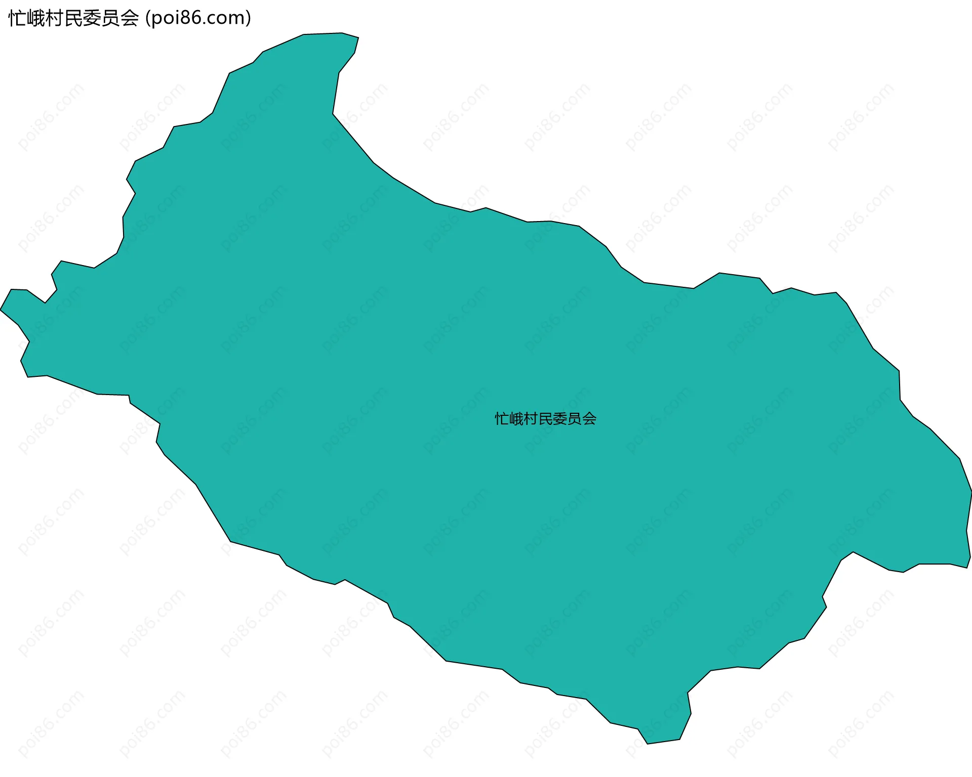 忙峨村民委员会边界地图