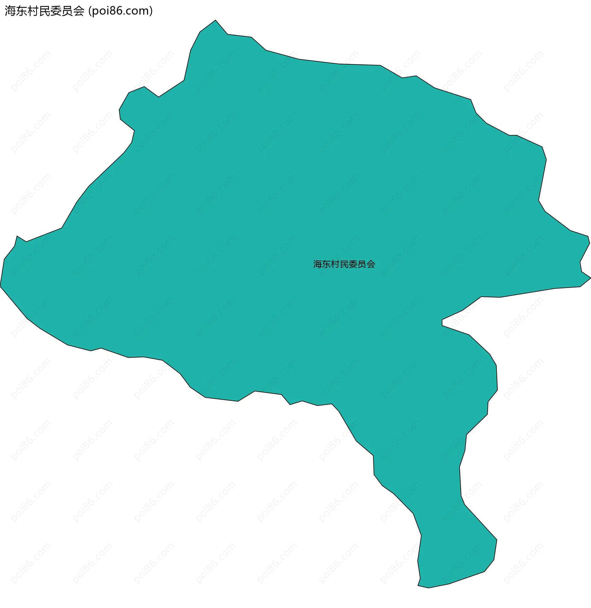 海东村民委员会边界地图