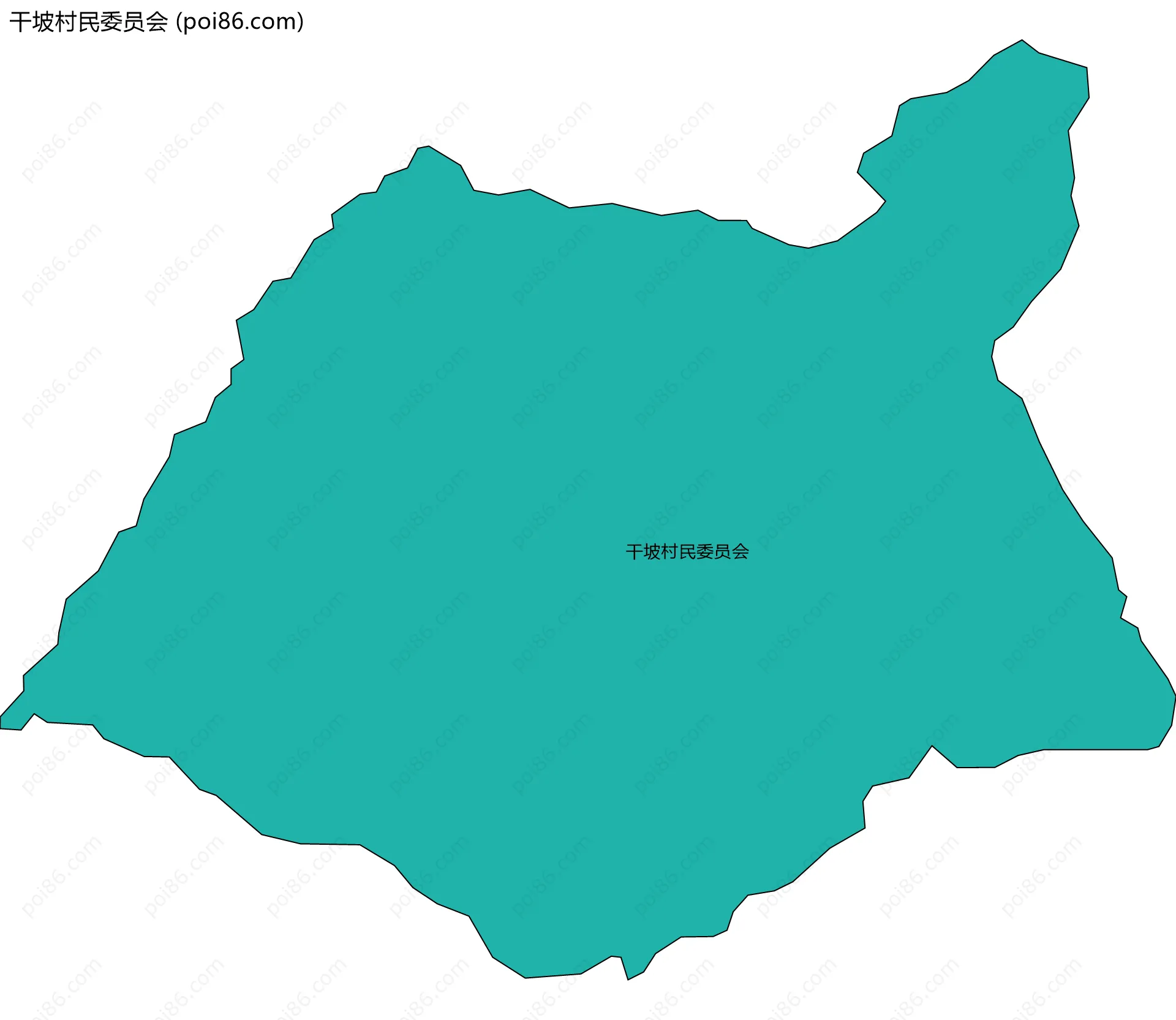 干坡村民委员会边界地图