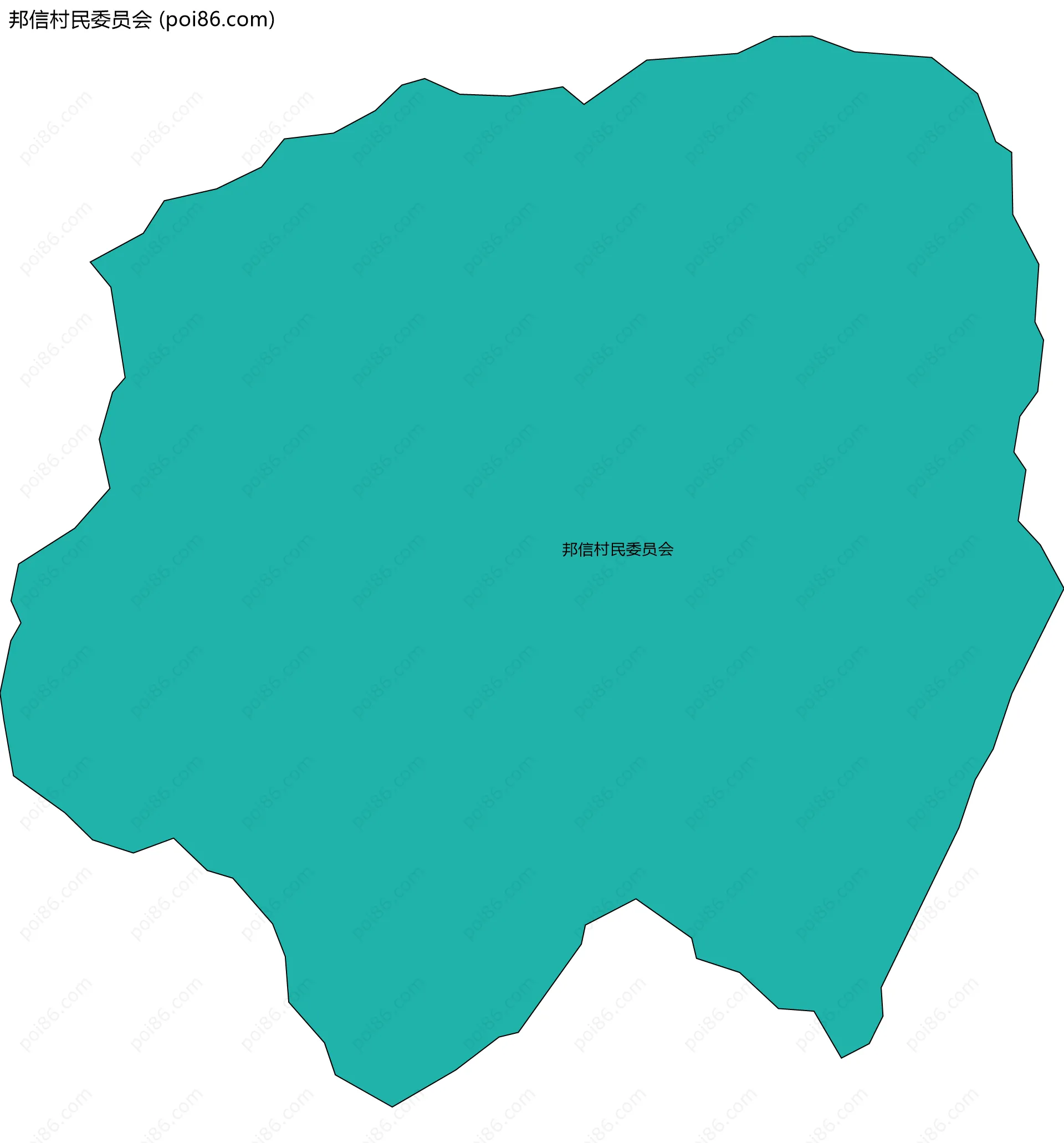 邦信村民委员会边界地图
