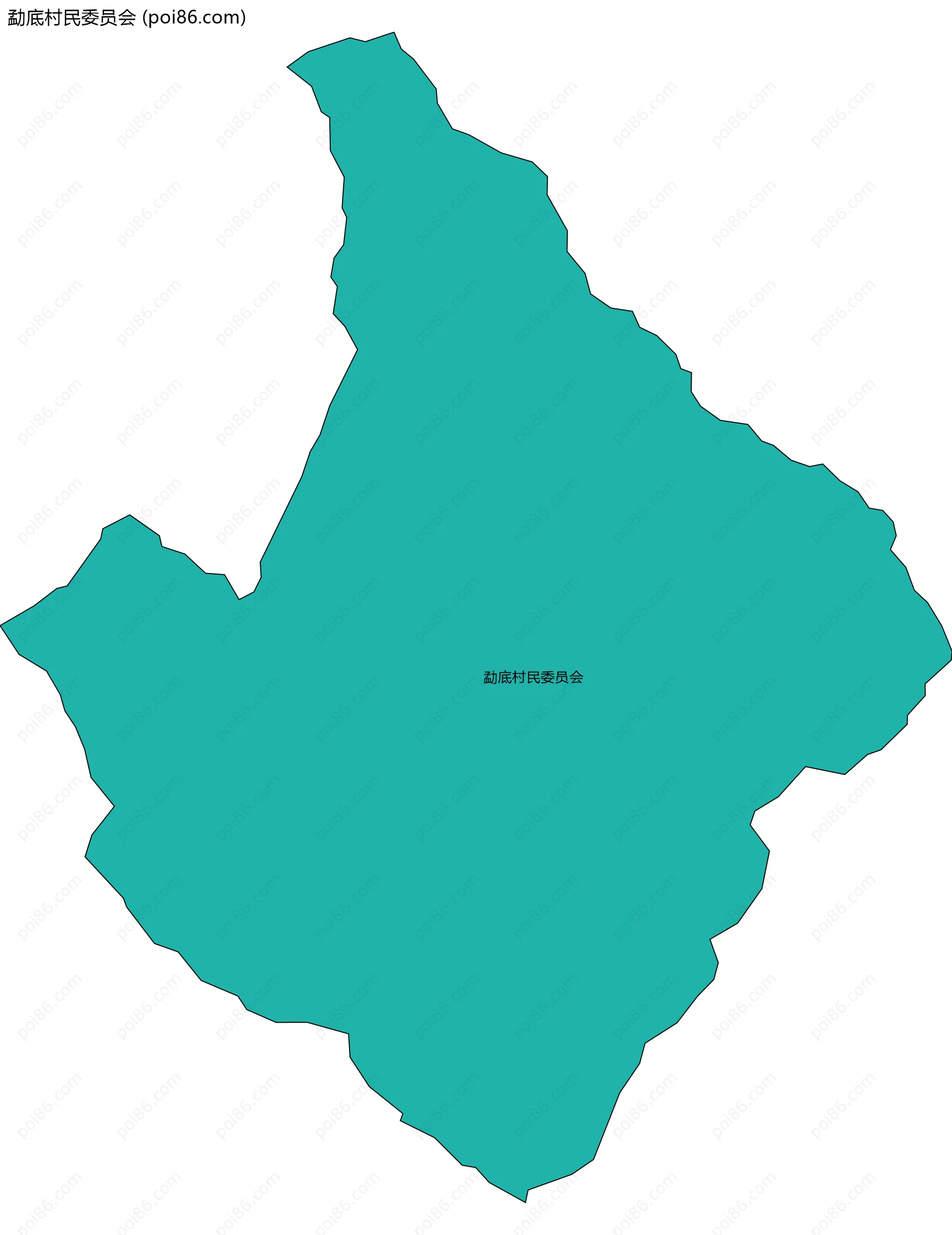 勐底村民委员会边界地图