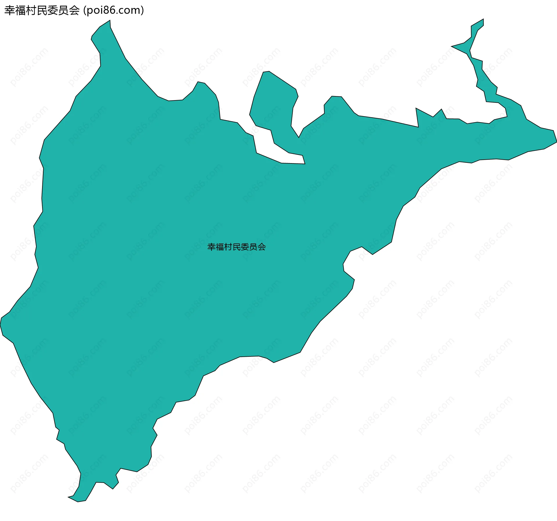 幸福村民委员会边界地图