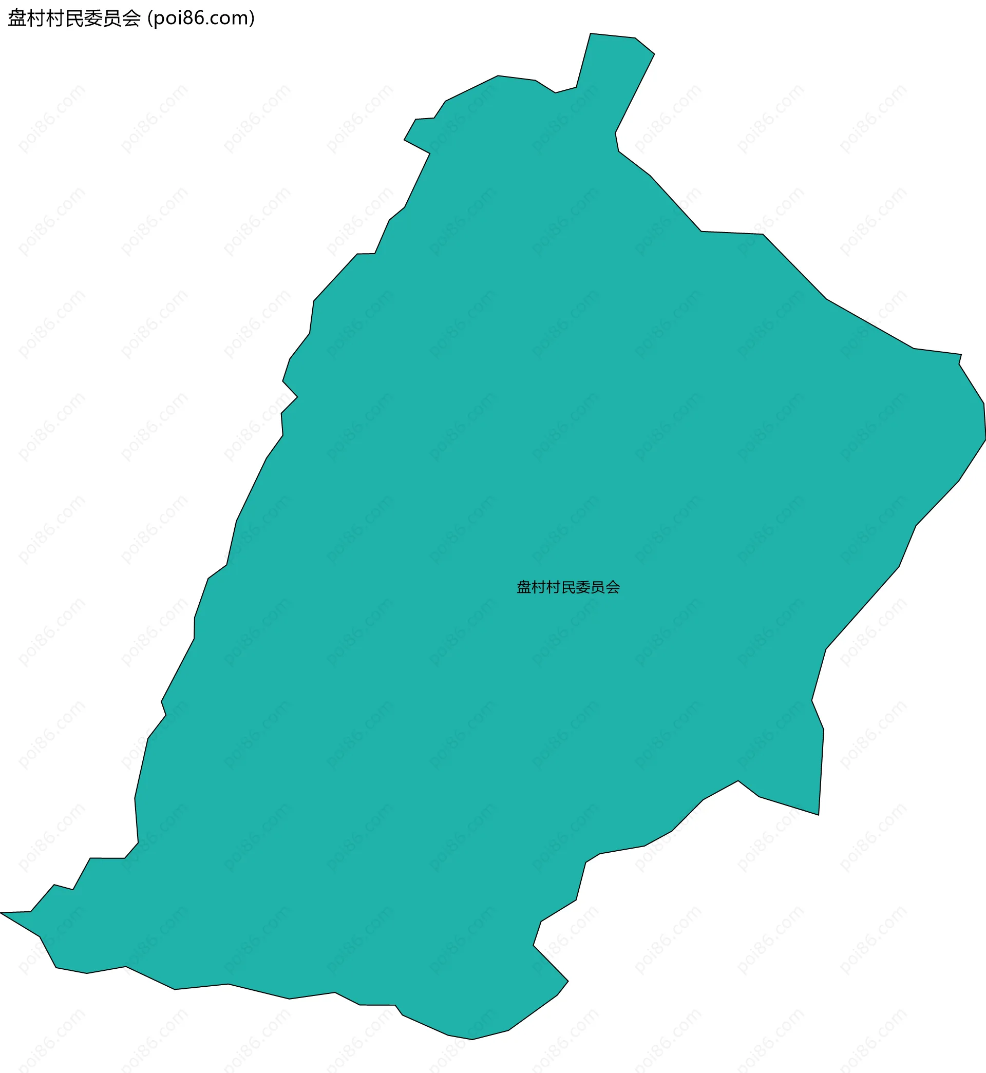 盘村村民委员会边界地图