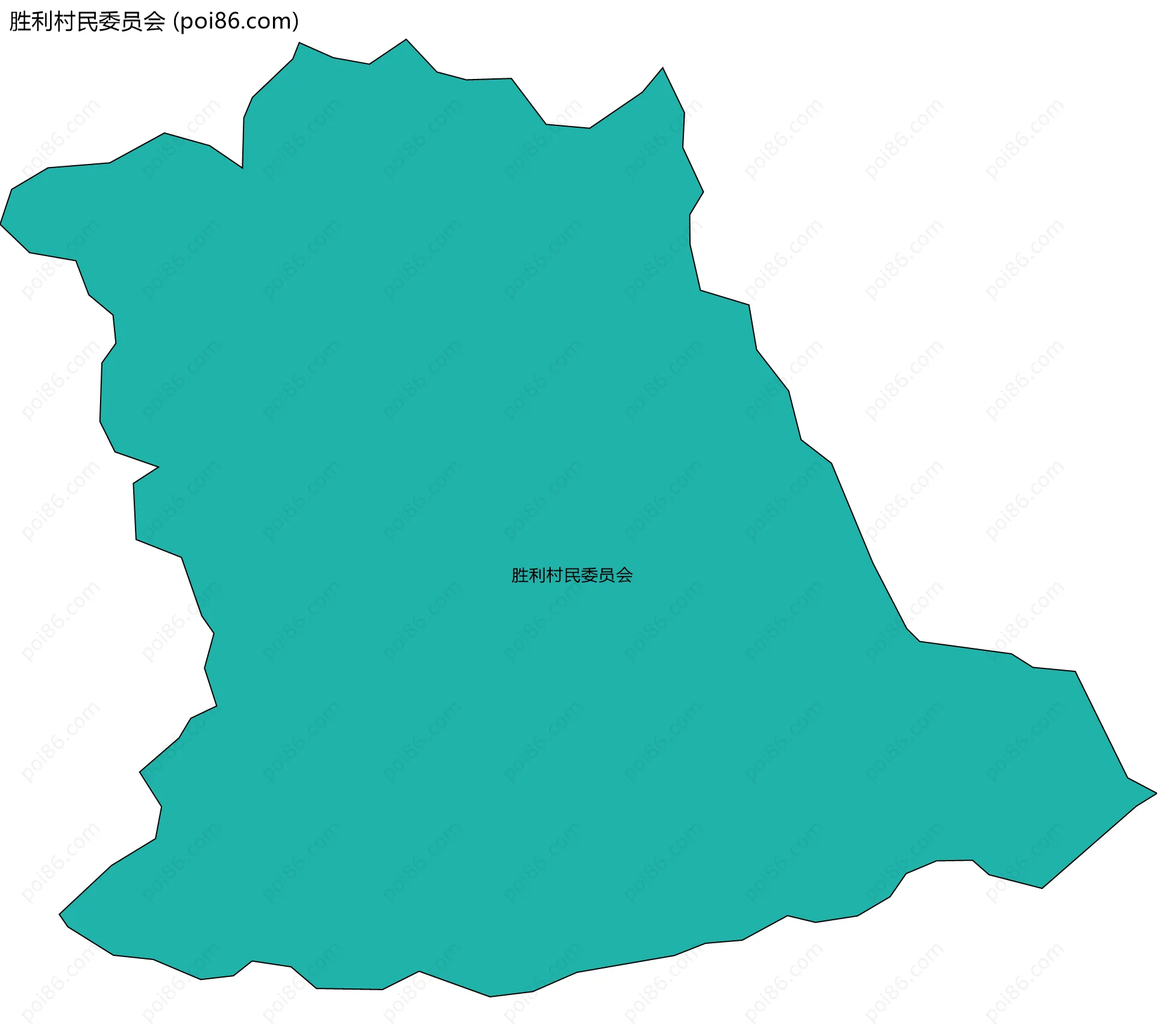 胜利村民委员会边界地图