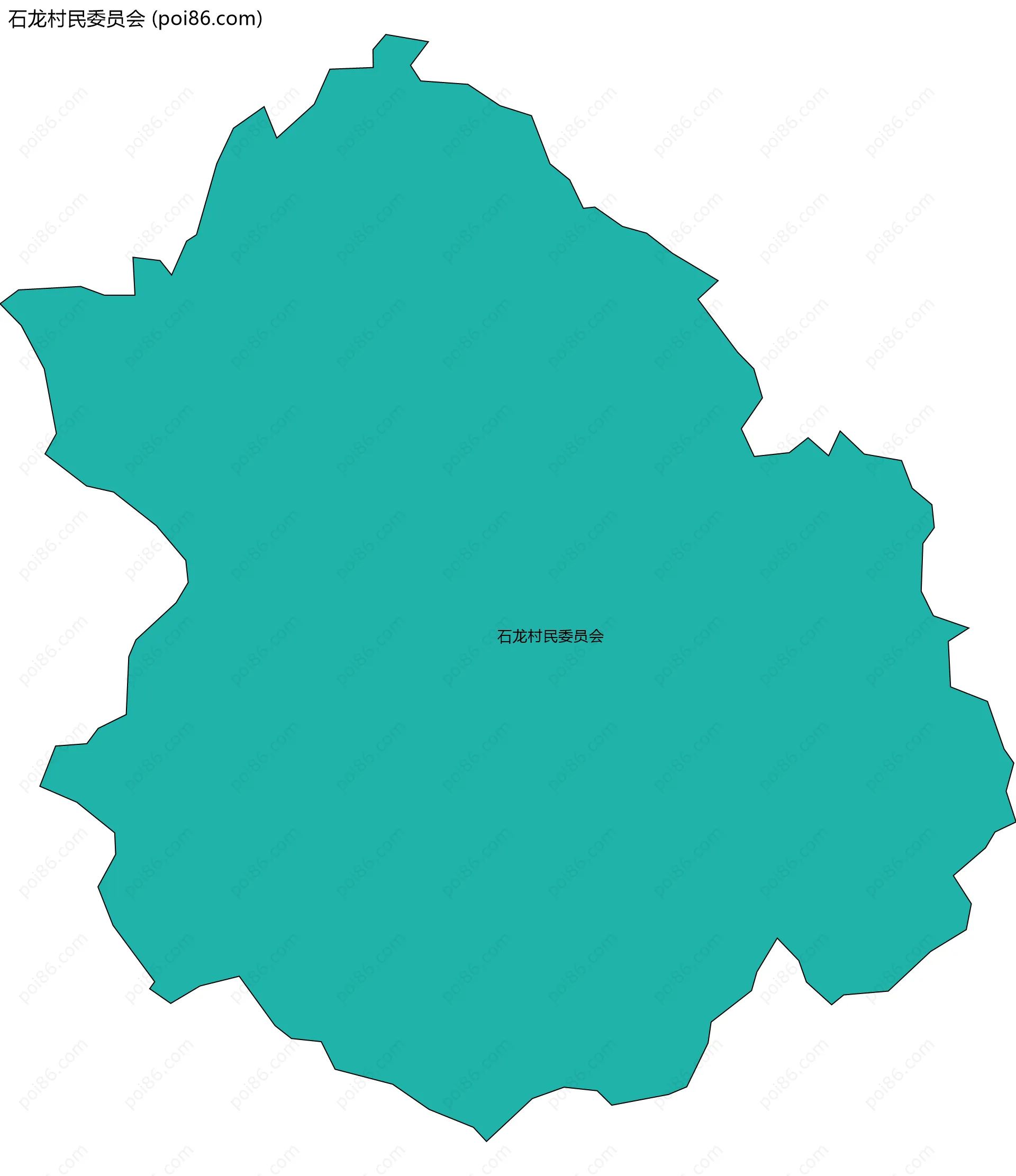 石龙村民委员会边界地图