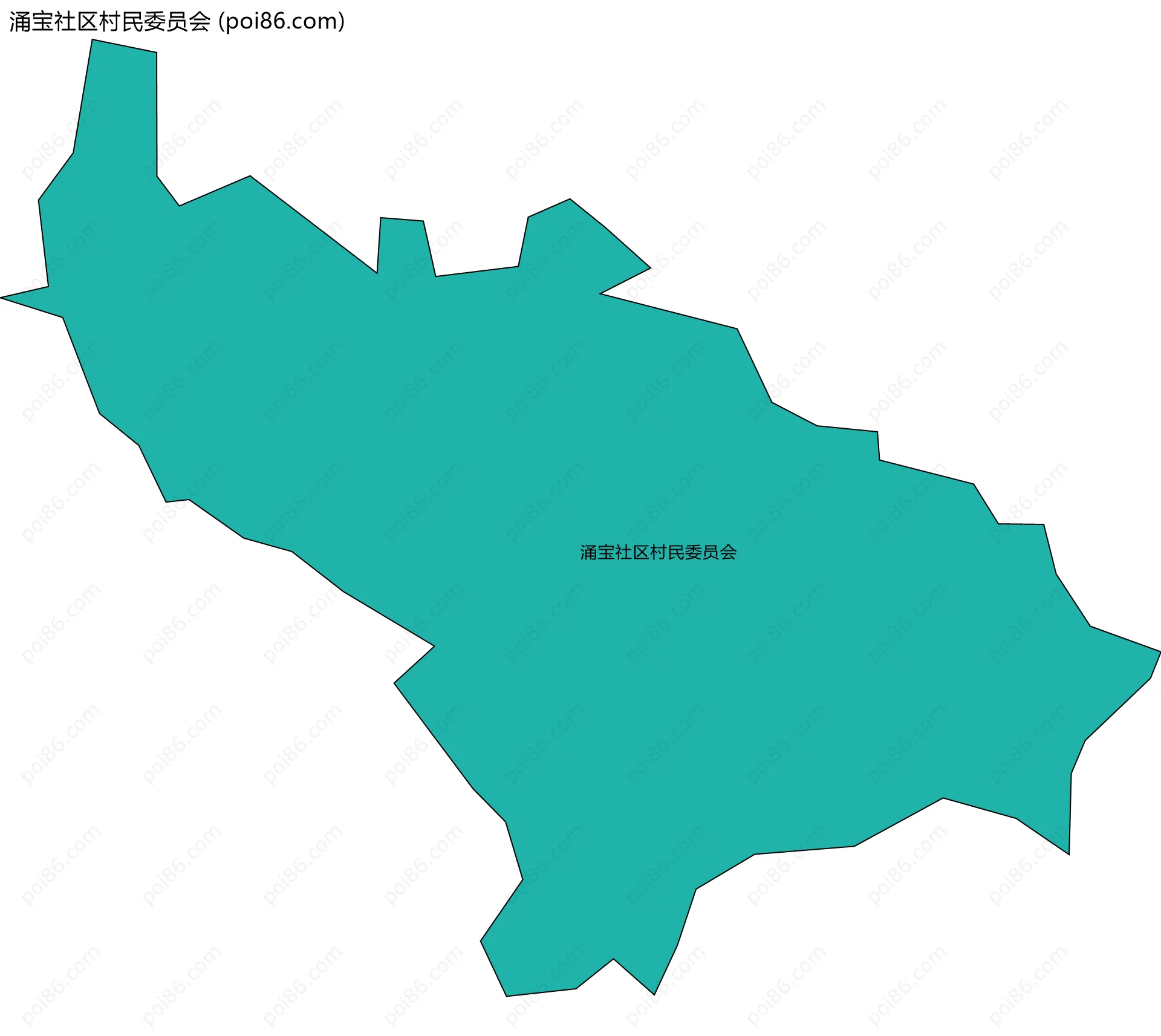 涌宝社区村民委员会边界地图