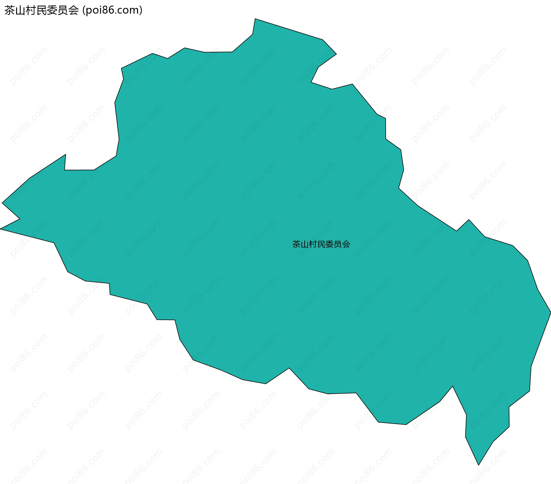 茶山村民委员会边界地图