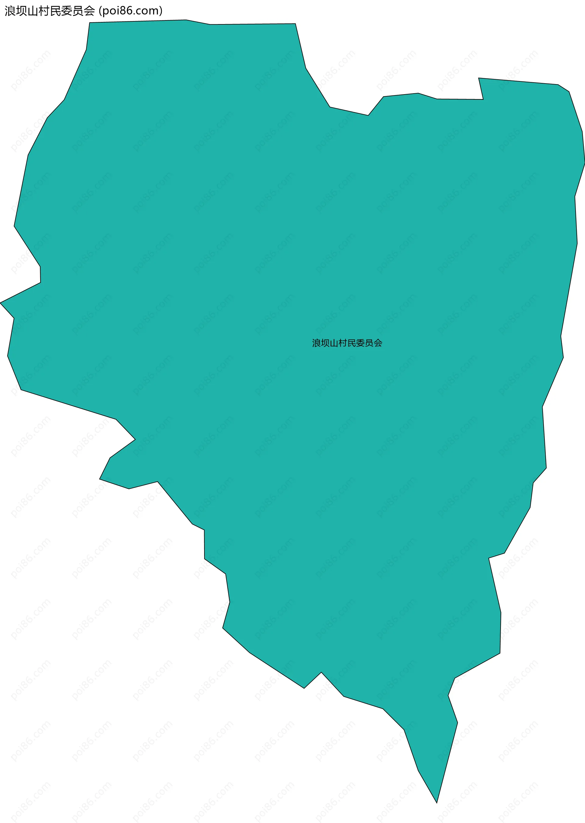 浪坝山村民委员会边界地图