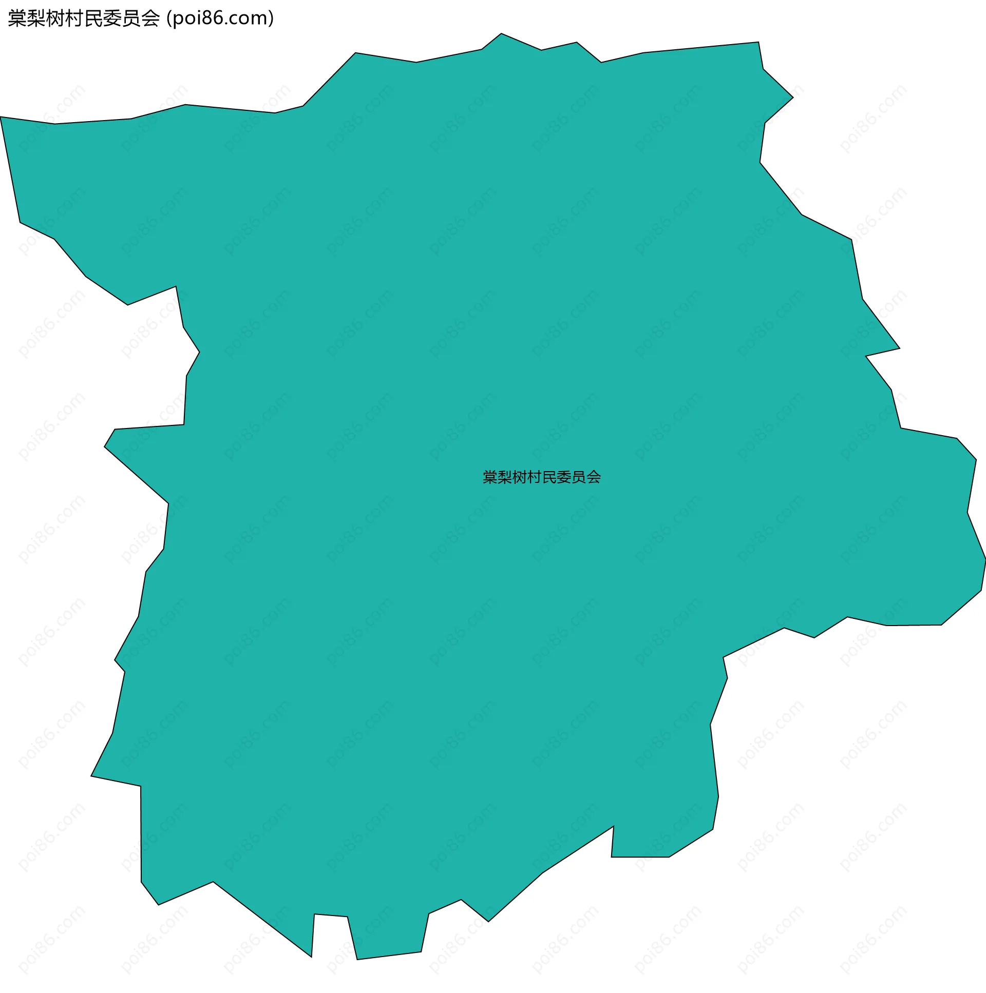 棠梨树村民委员会边界地图