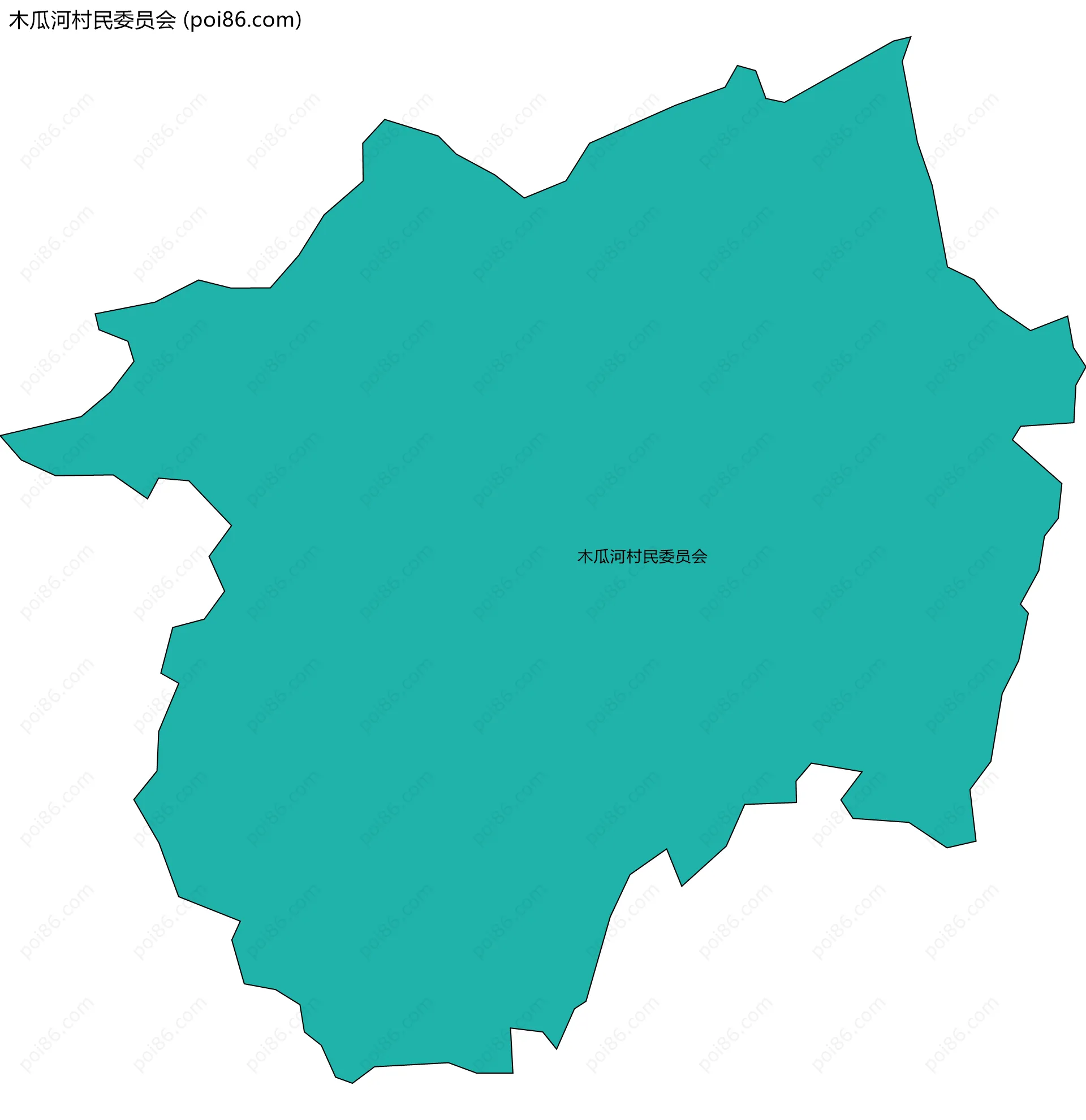 木瓜河村民委员会边界地图
