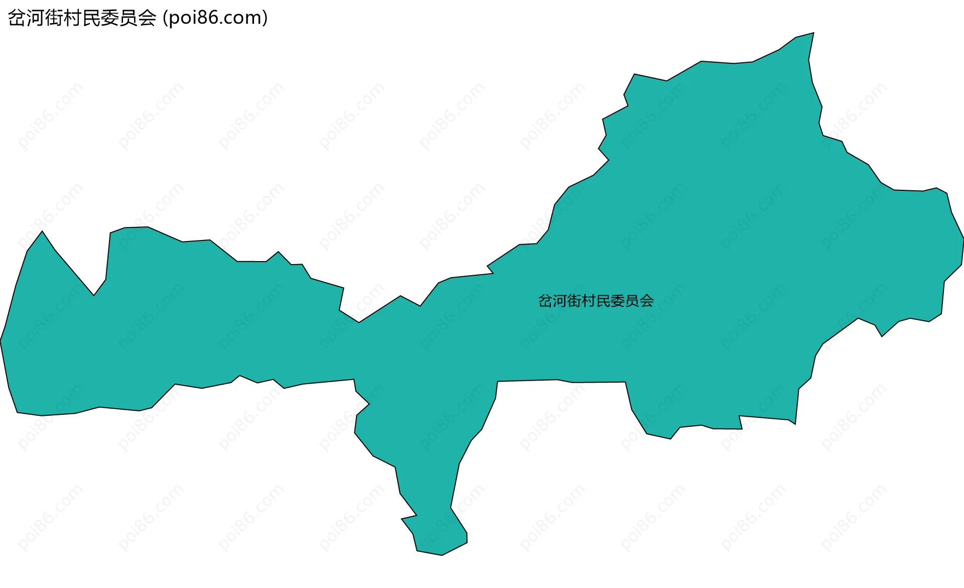 岔河街村民委员会边界地图