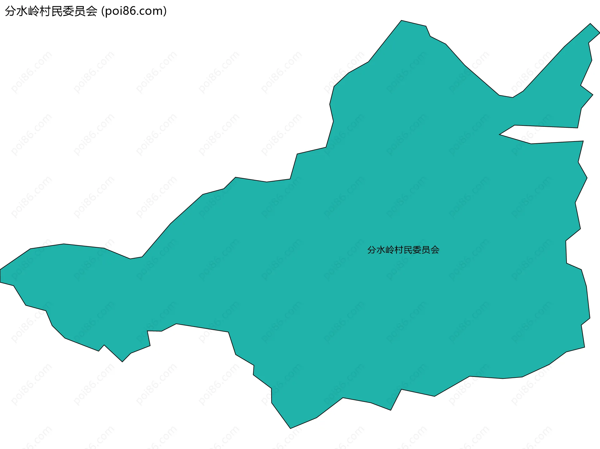 分水岭村民委员会边界地图