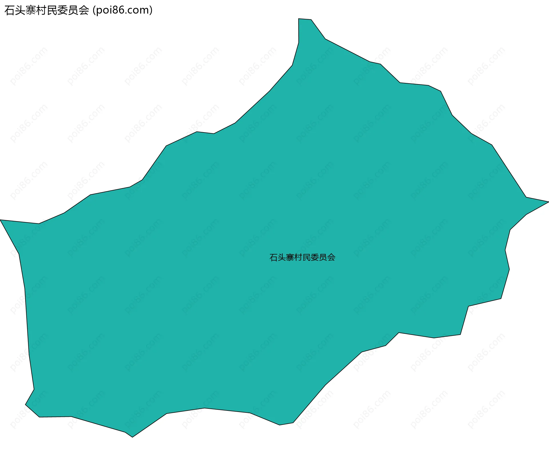 石头寨村民委员会边界地图