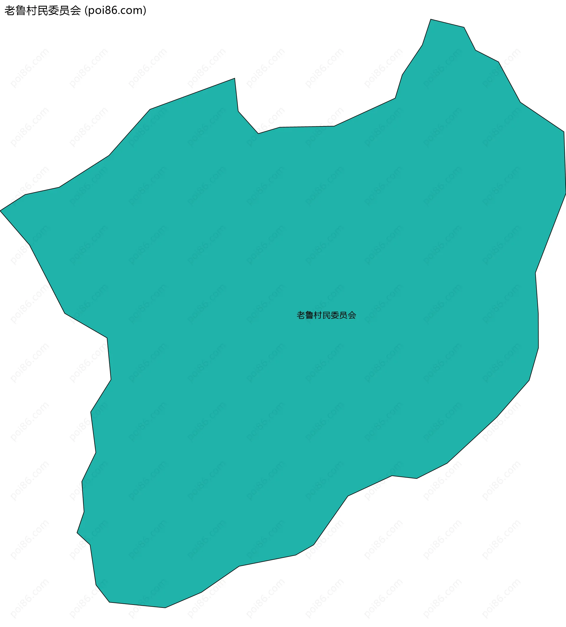 老鲁村民委员会边界地图