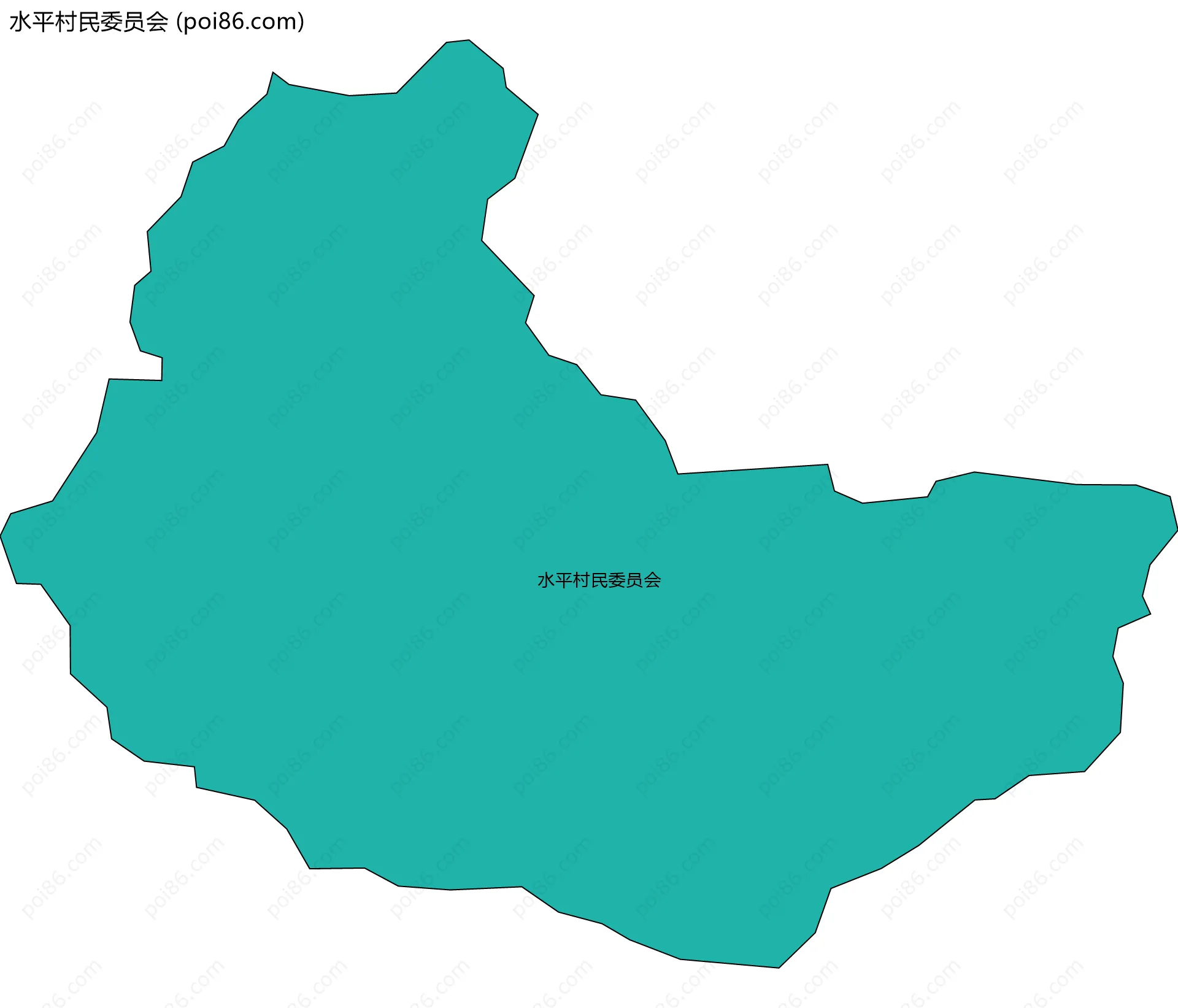 水平村民委员会边界地图