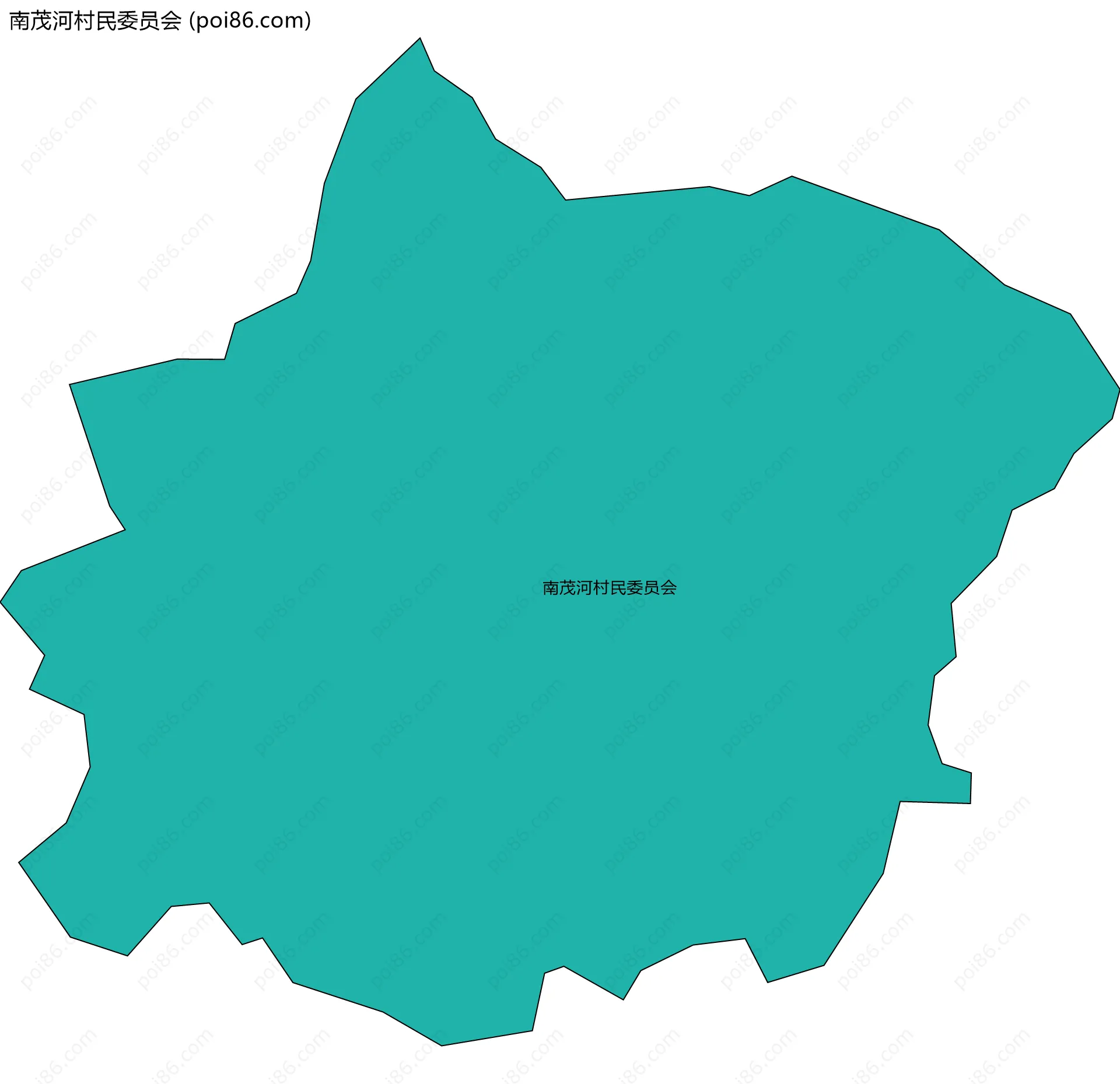 南茂河村民委员会边界地图
