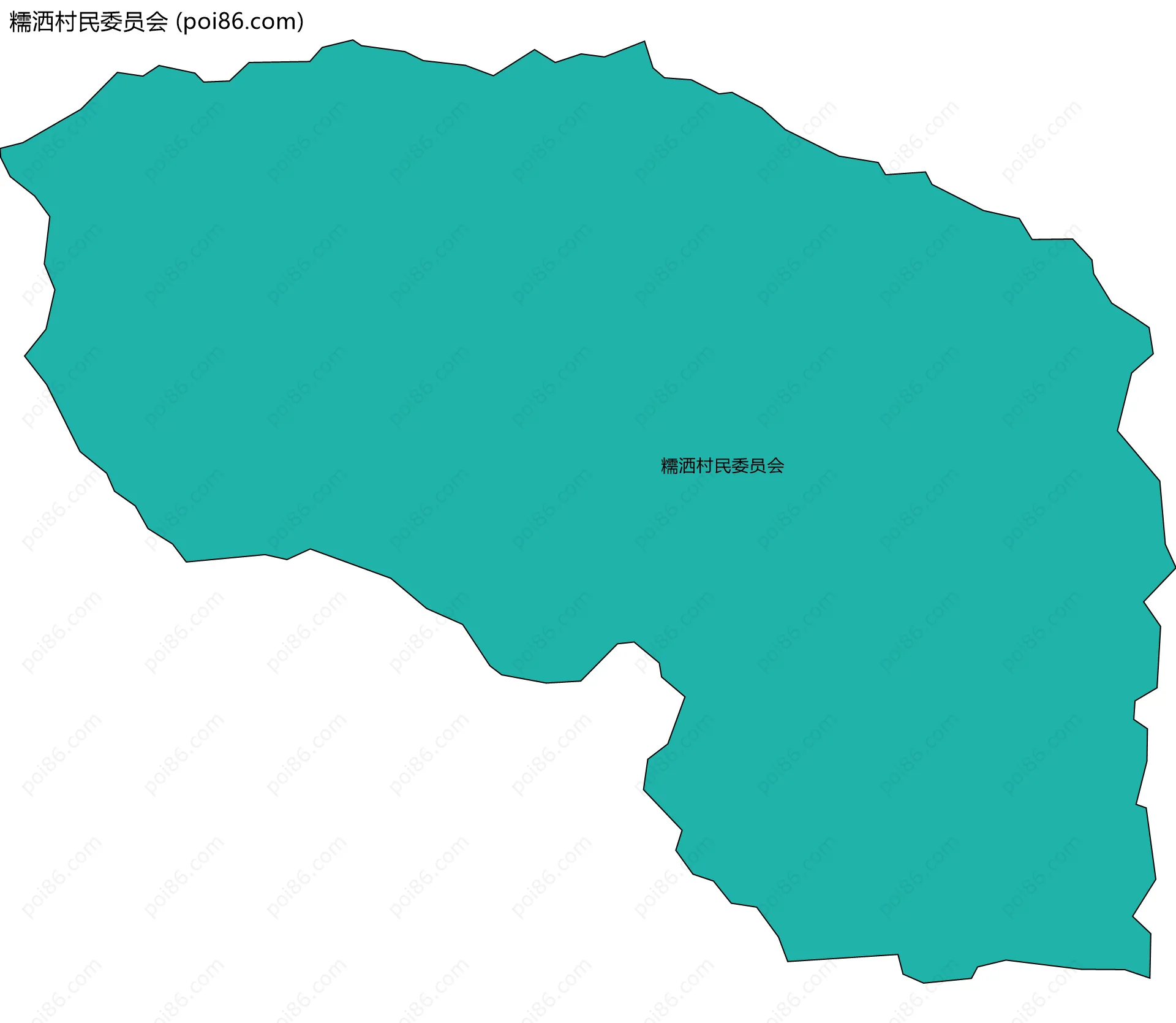 糯洒村民委员会边界地图
