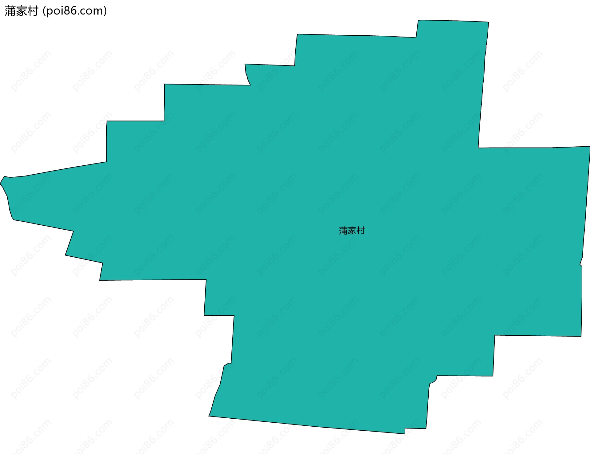 蒲家村边界地图