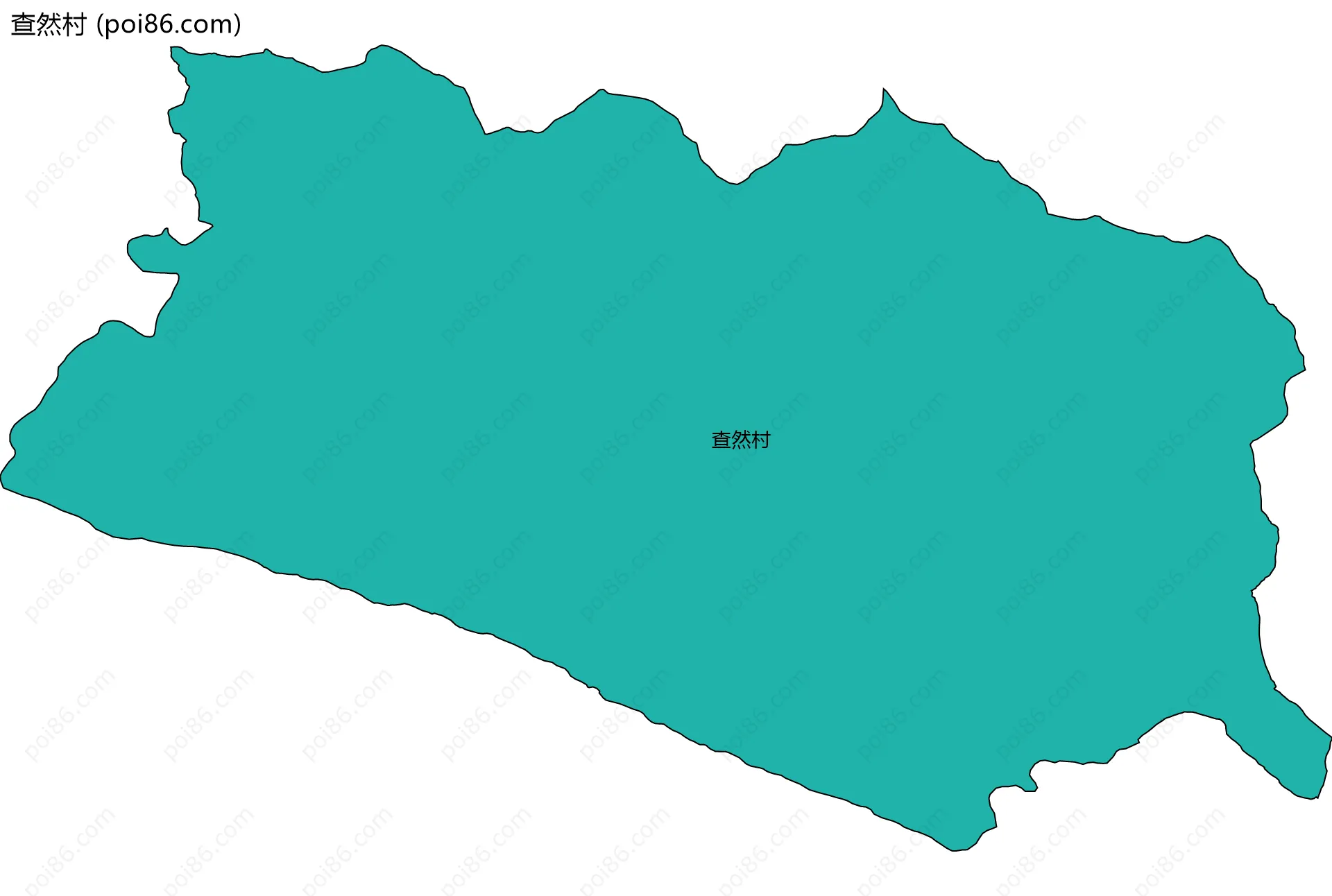 查然村边界地图
