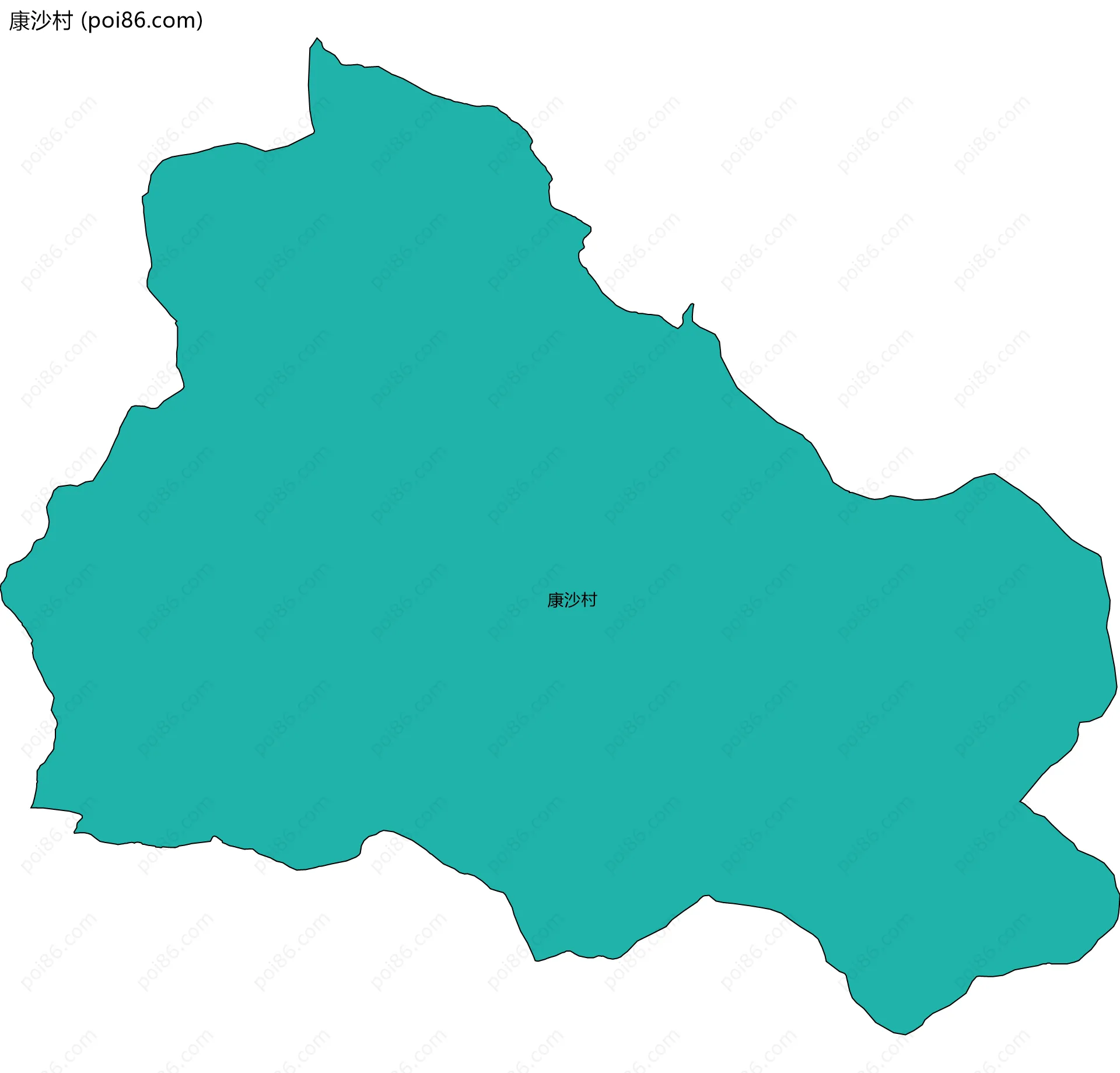 康沙村边界地图
