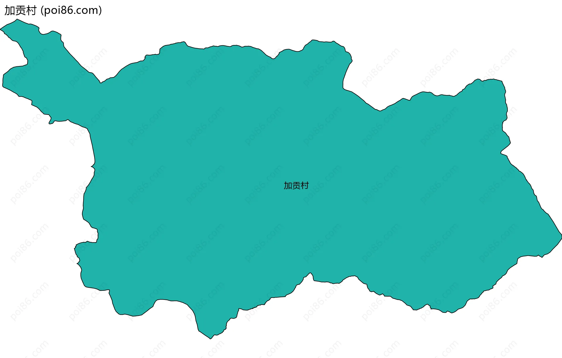 加贡村边界地图