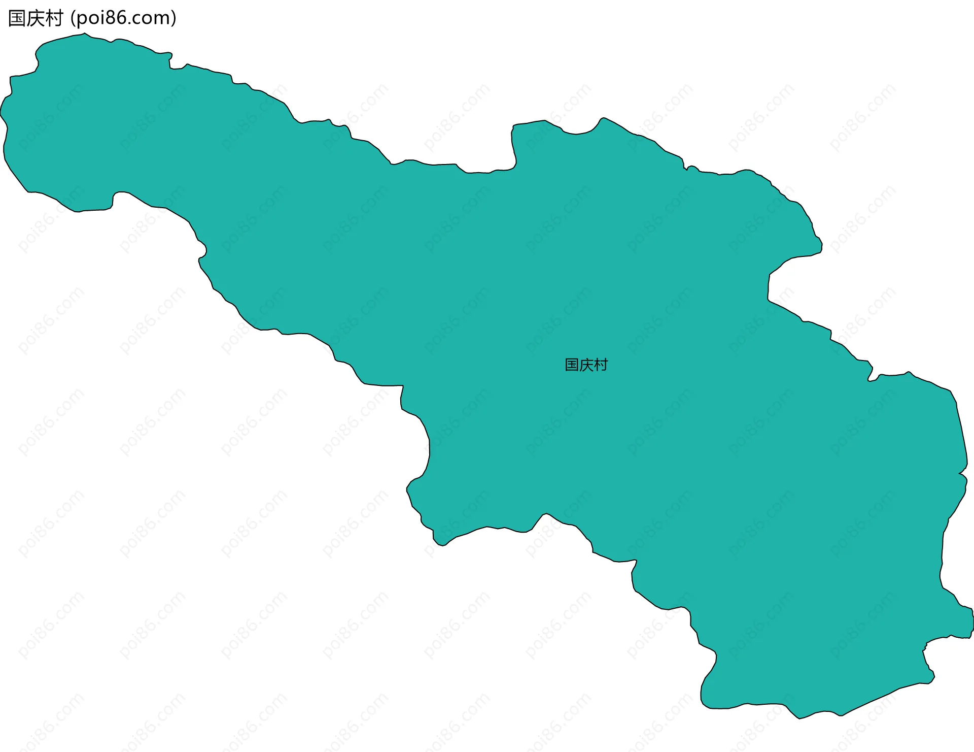 国庆村边界地图