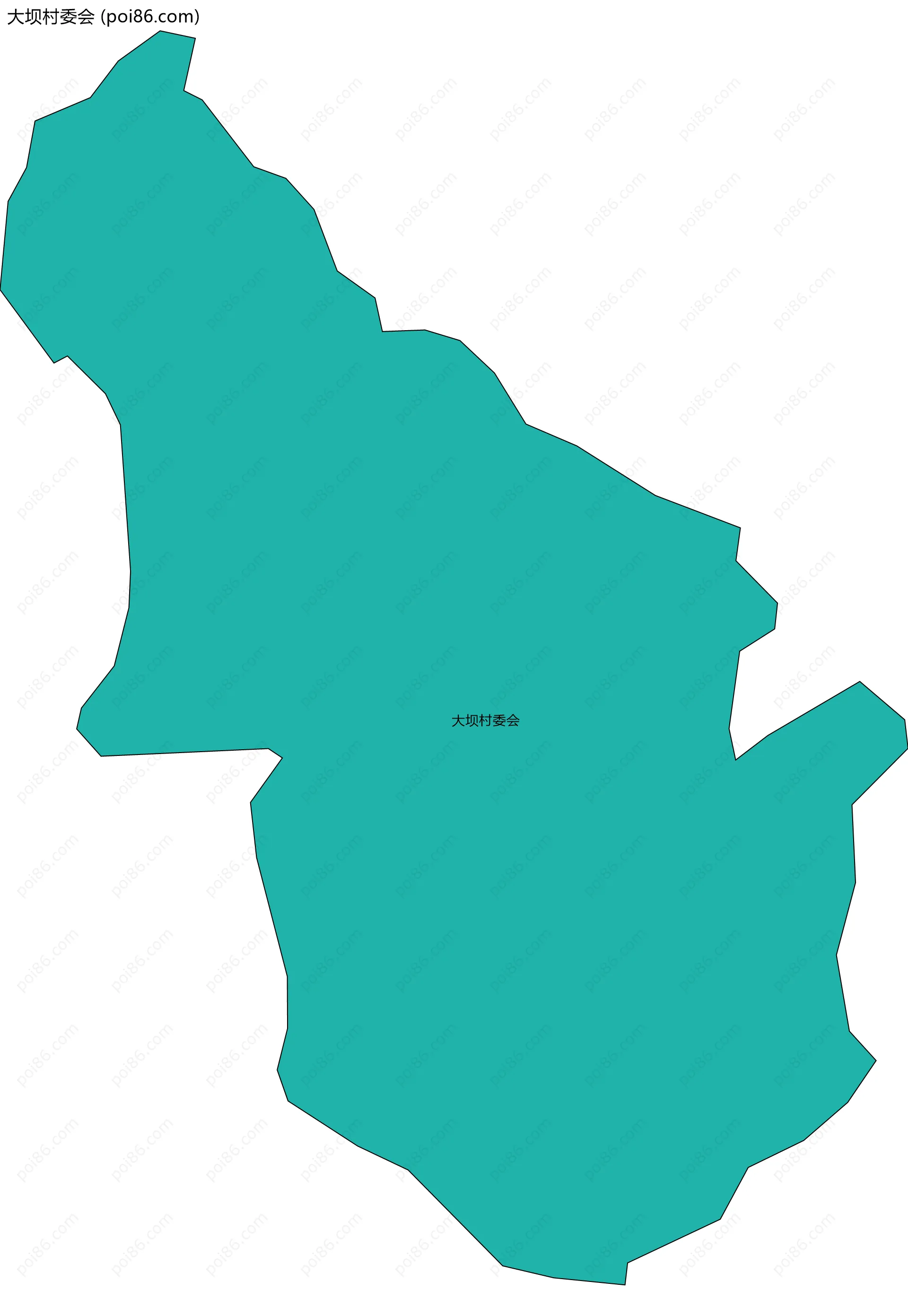 大坝村委会边界地图