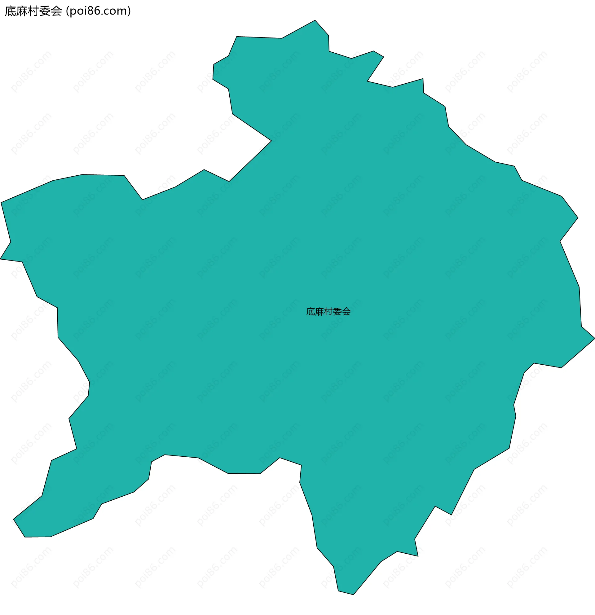 底麻村委会边界地图