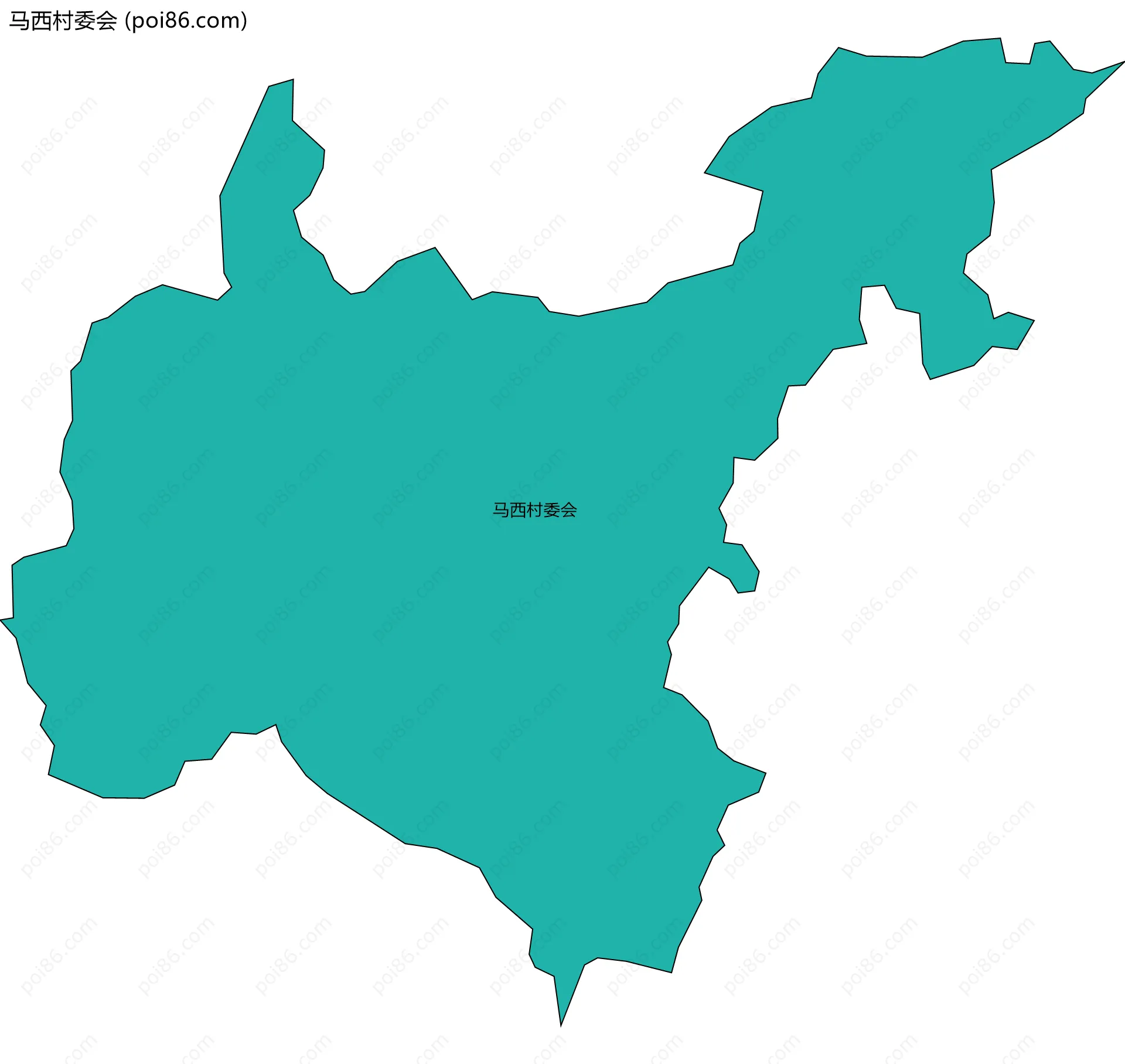 马西村委会边界地图