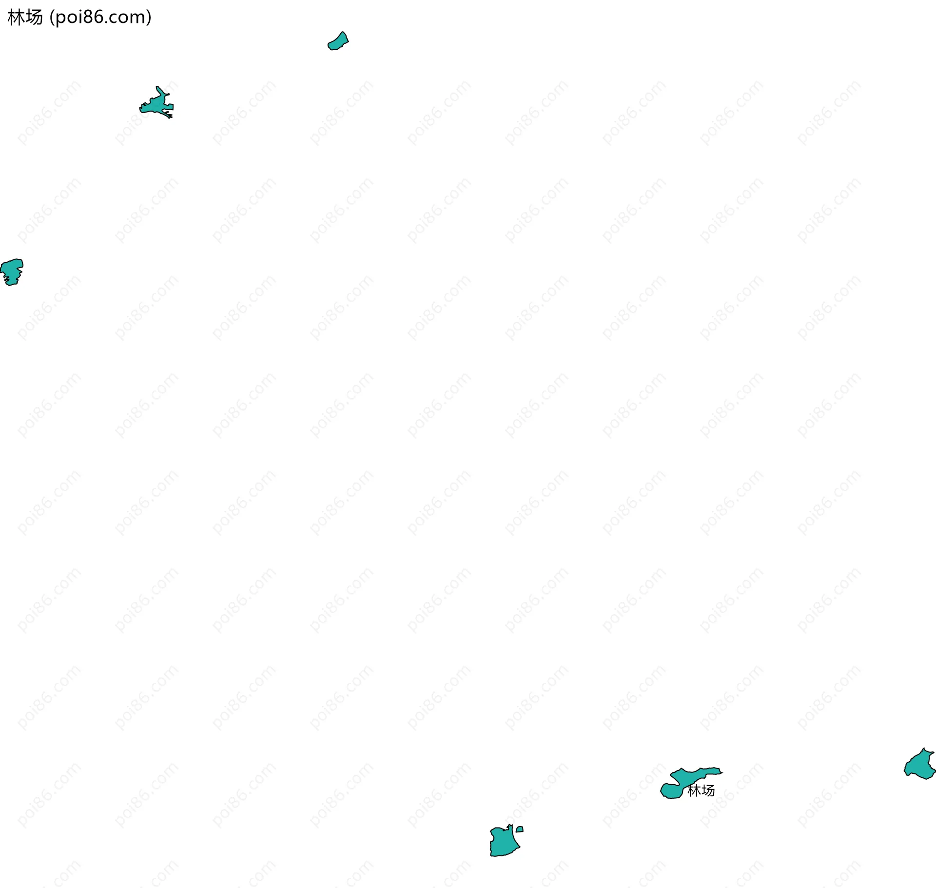 林场边界地图(五级行政区划)